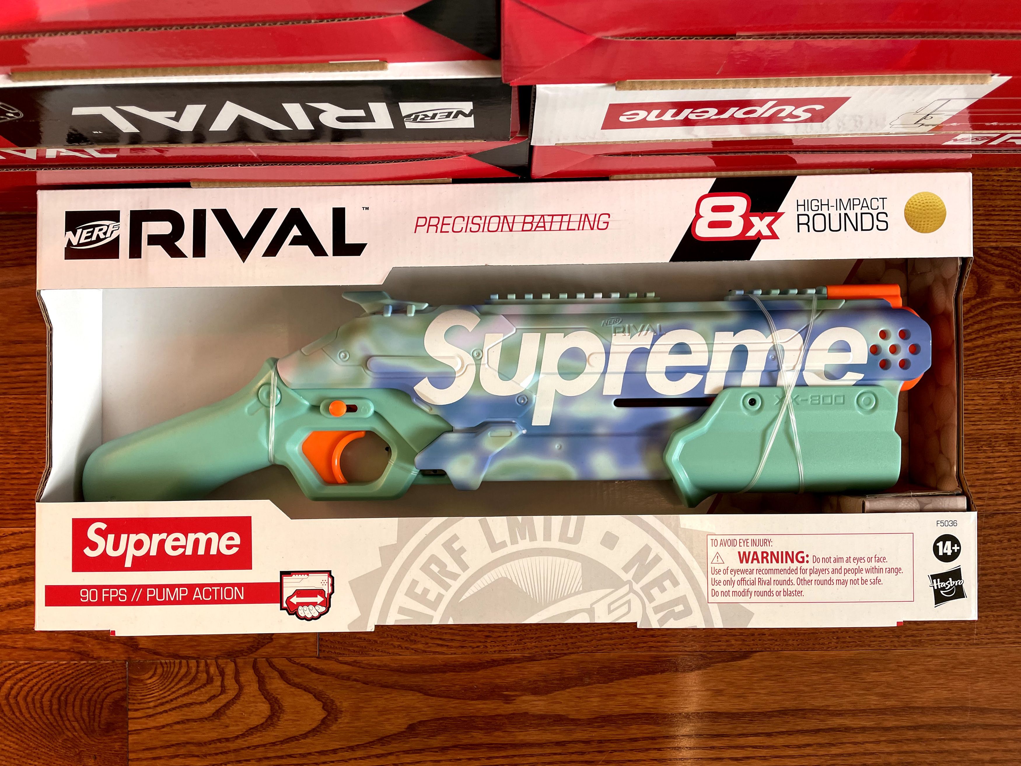 image of Supreme Nerf Rival Takedown Blaster Blue Gun In Hand Ss21 in Blue Green Orange, Men's