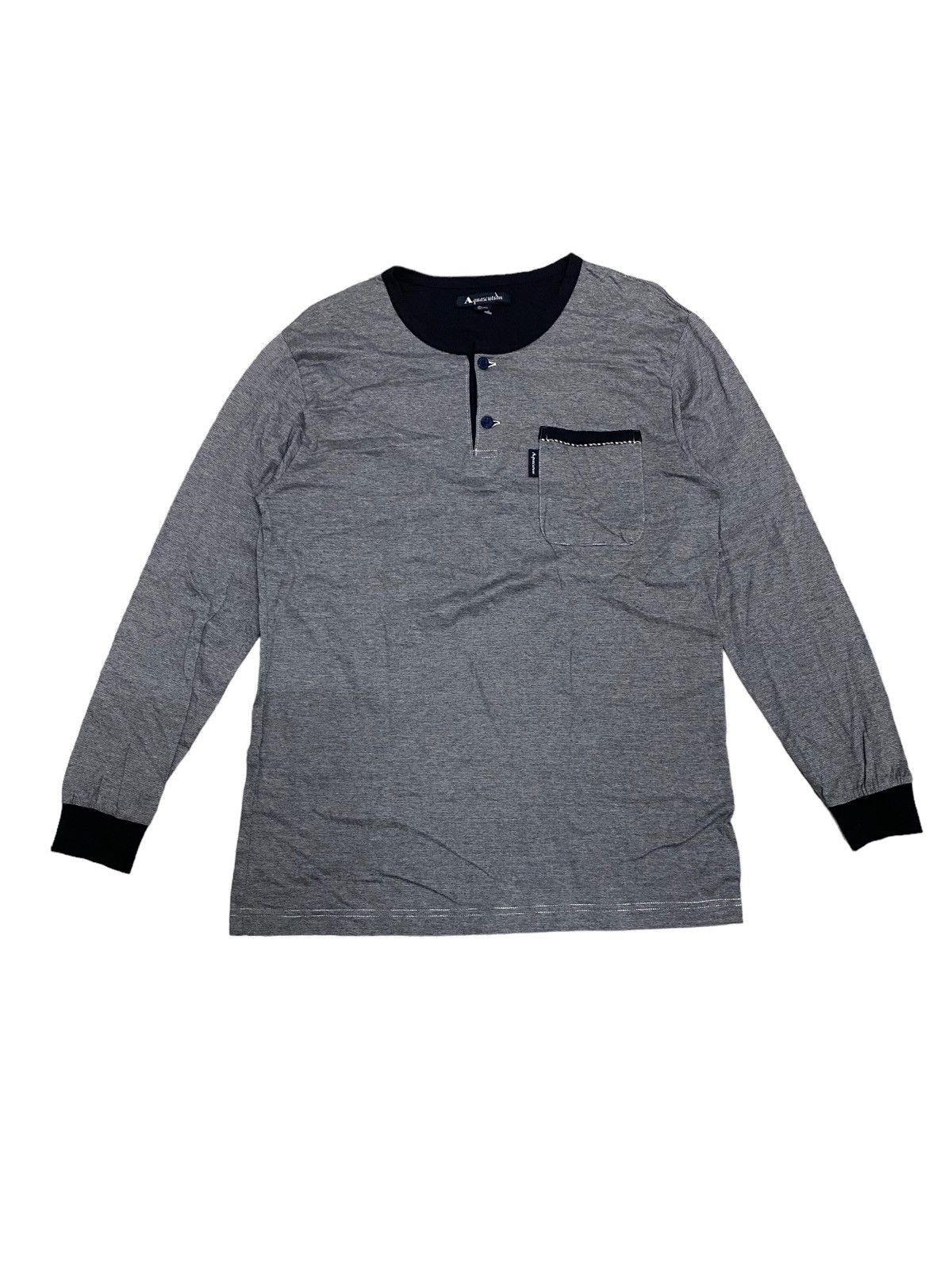Aquascutum × Japanese Brand × Vintage Offer‼️Vintage Aquascutum Single Pocket Longsleeve Tee Size US S / EU 44-46 / 1 - 1 Thumbnail