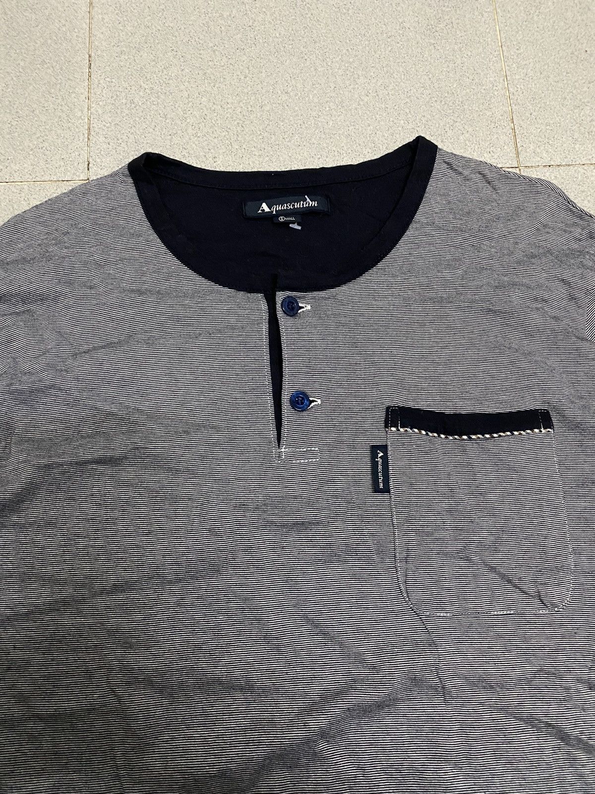 Aquascutum × Japanese Brand × Vintage Offer‼️Vintage Aquascutum Single Pocket Longsleeve Tee Size US S / EU 44-46 / 1 - 2 Thumbnail