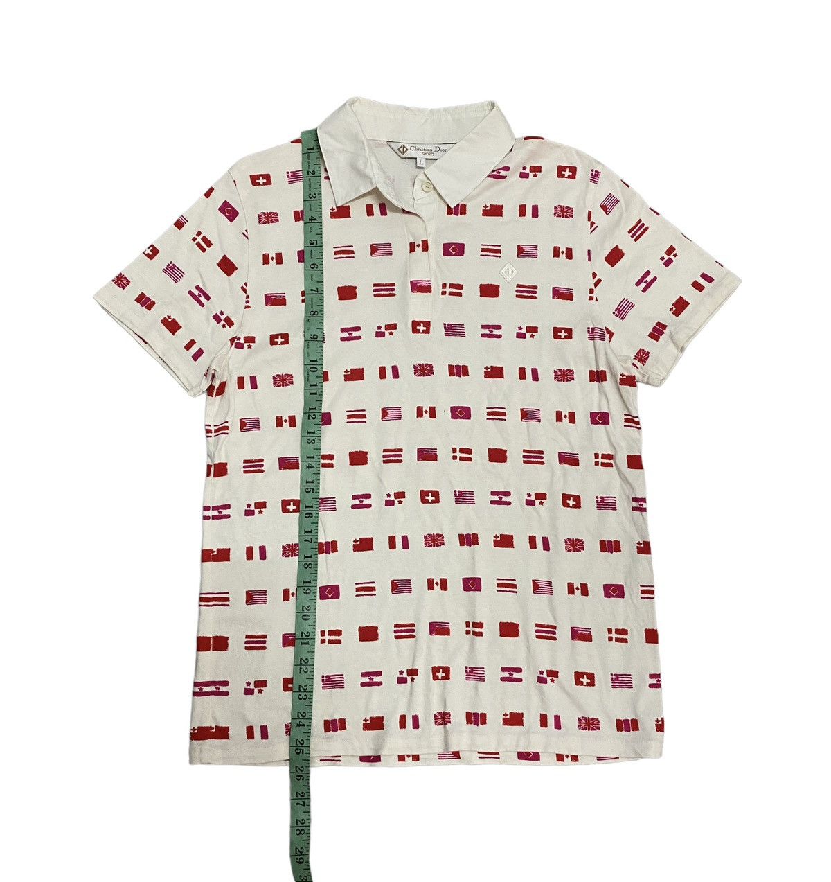 Christian Dior Monsieur Vintage Christian Dior Country Flag Design Polo Tee Size L / US 10 / IT 46 - 7 Thumbnail