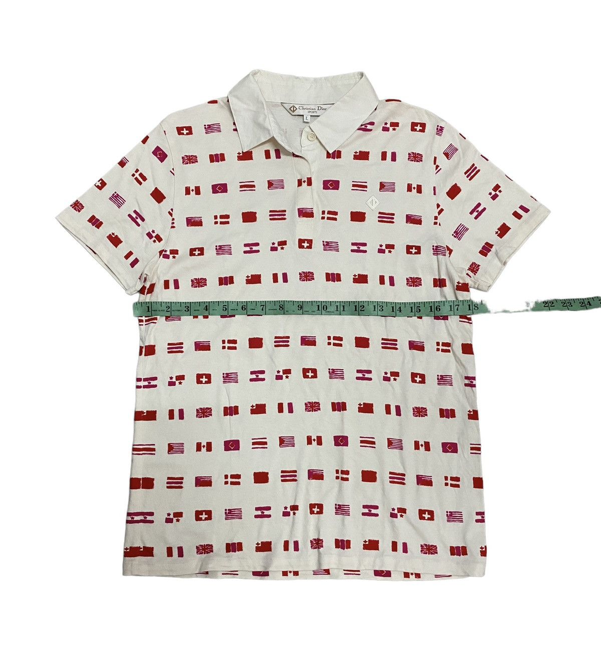 Christian Dior Monsieur Vintage Christian Dior Country Flag Design Polo Tee Size L / US 10 / IT 46 - 6 Thumbnail