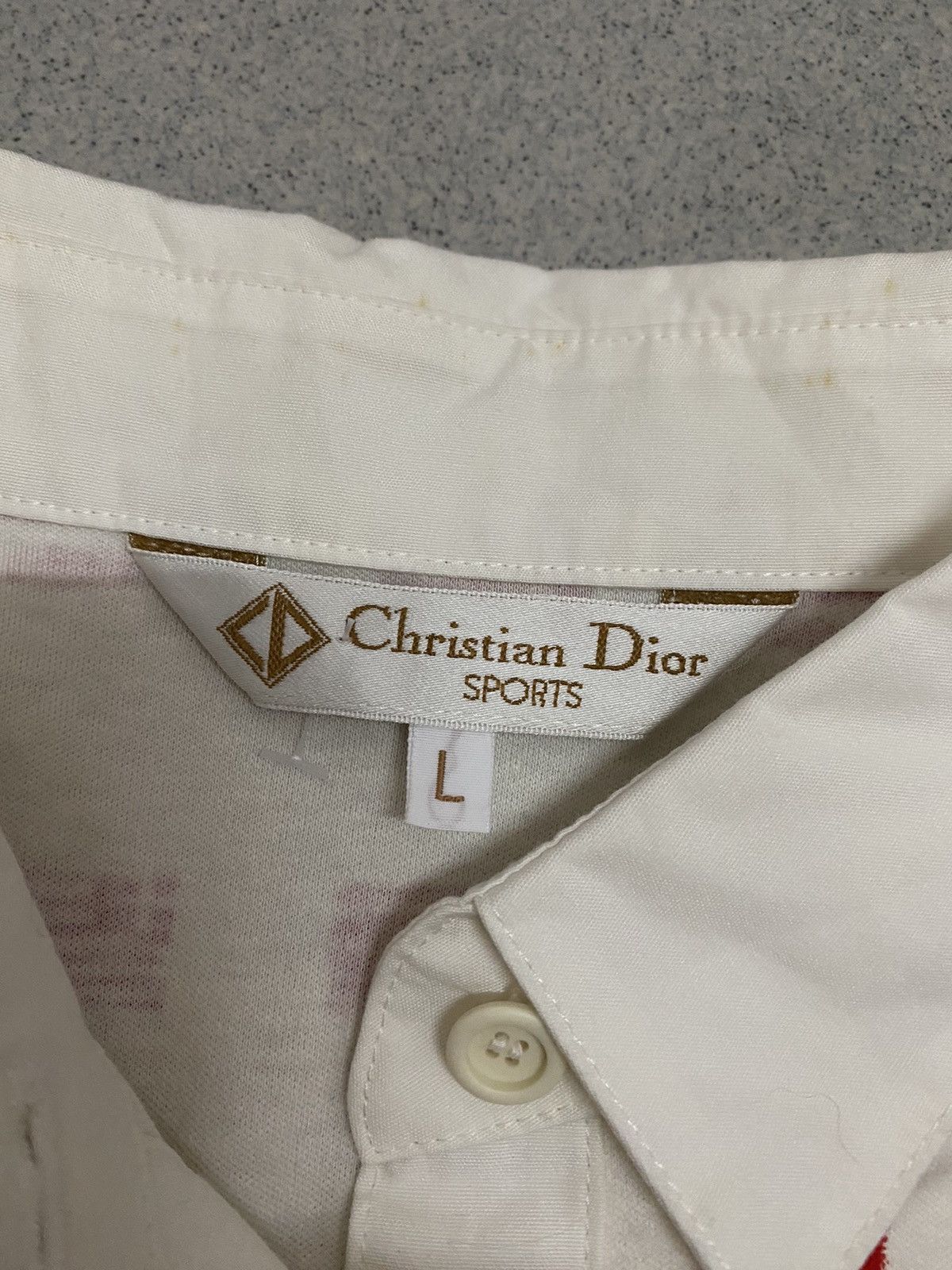 Christian Dior Monsieur Vintage Christian Dior Country Flag Design Polo Tee Size L / US 10 / IT 46 - 3 Thumbnail