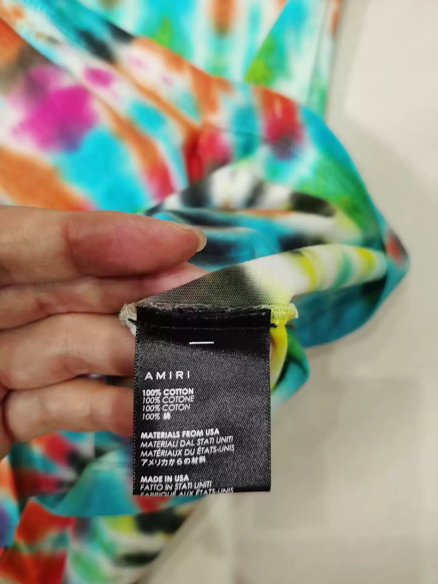 Amiri AMIRI Tie Dye Logo Tee Size US XL / EU 56 / 4 - 4 Thumbnail