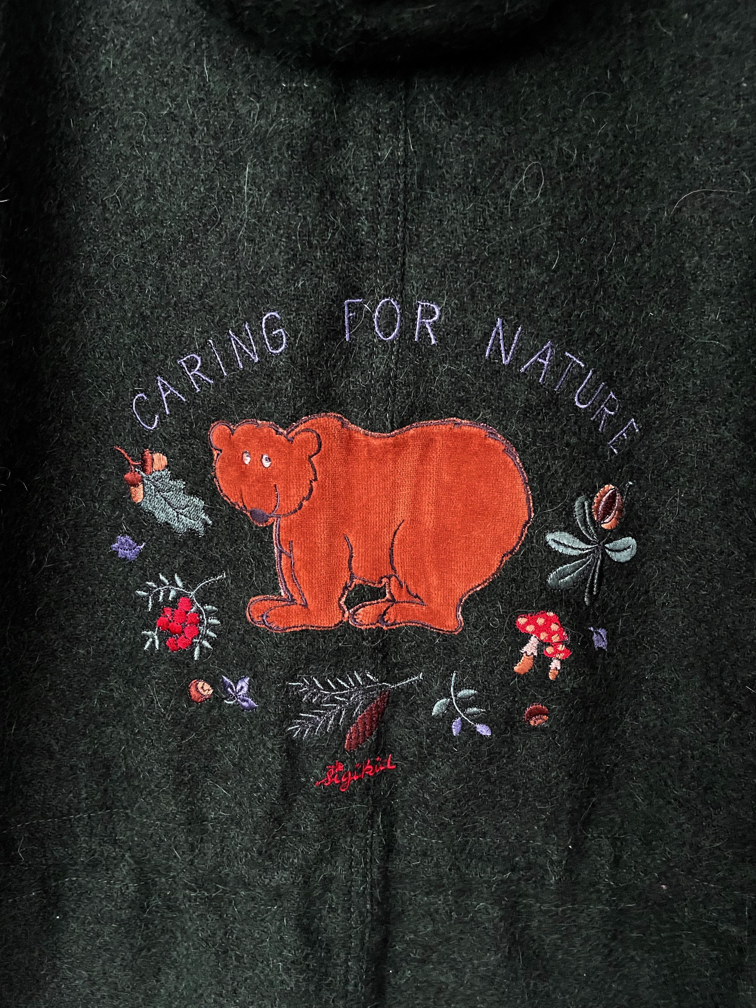 Vintage REVERSIBLE CARING FOR NATURE WOOL COAT Size US L / EU 52-54 / 3 - 5 Thumbnail