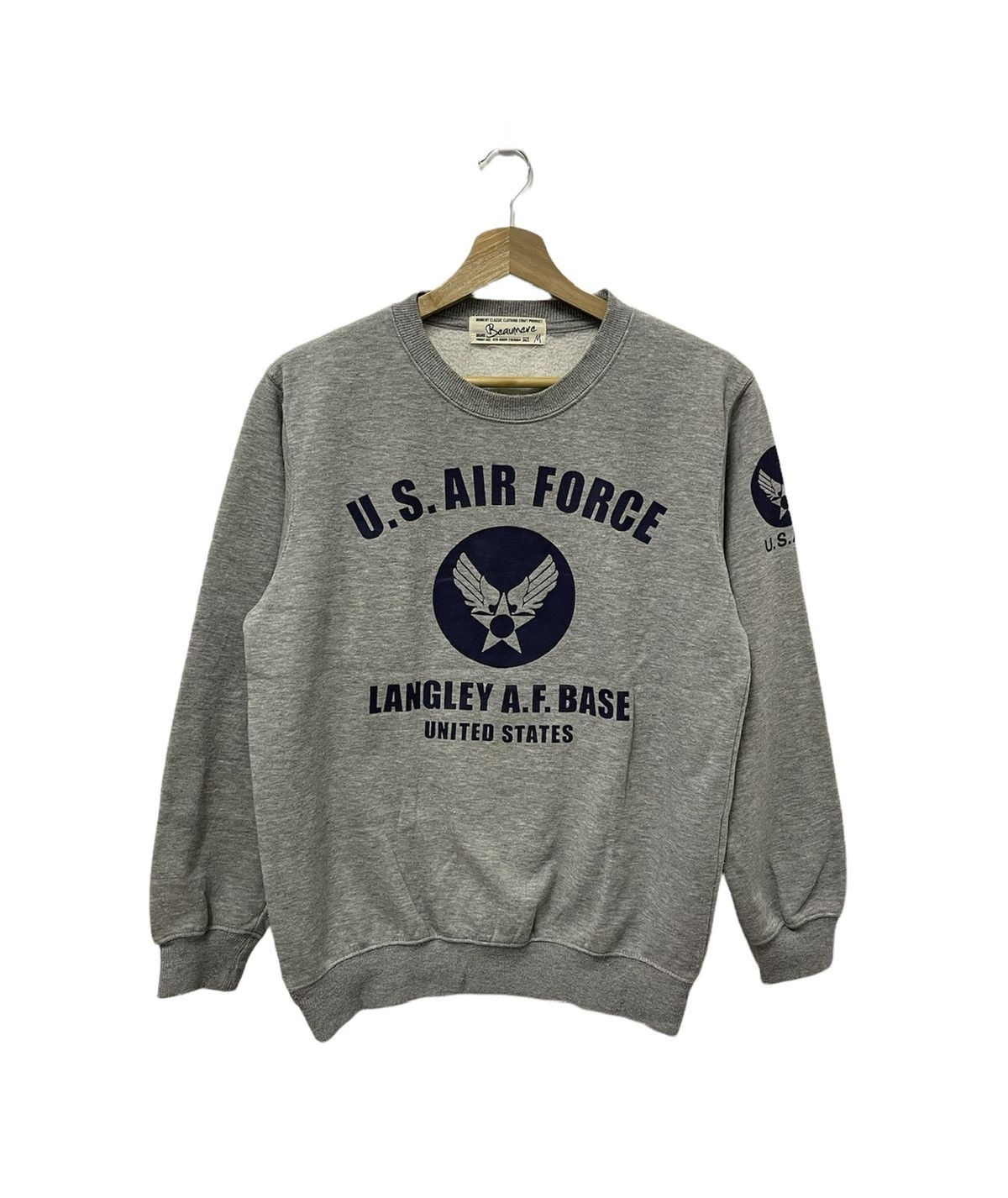 Japanese Brand × Vintage Vintage Beaumere X Us Air Force Big Logo Sweatshirt Size US S / EU 44-46 / 1 - 1 Thumbnail