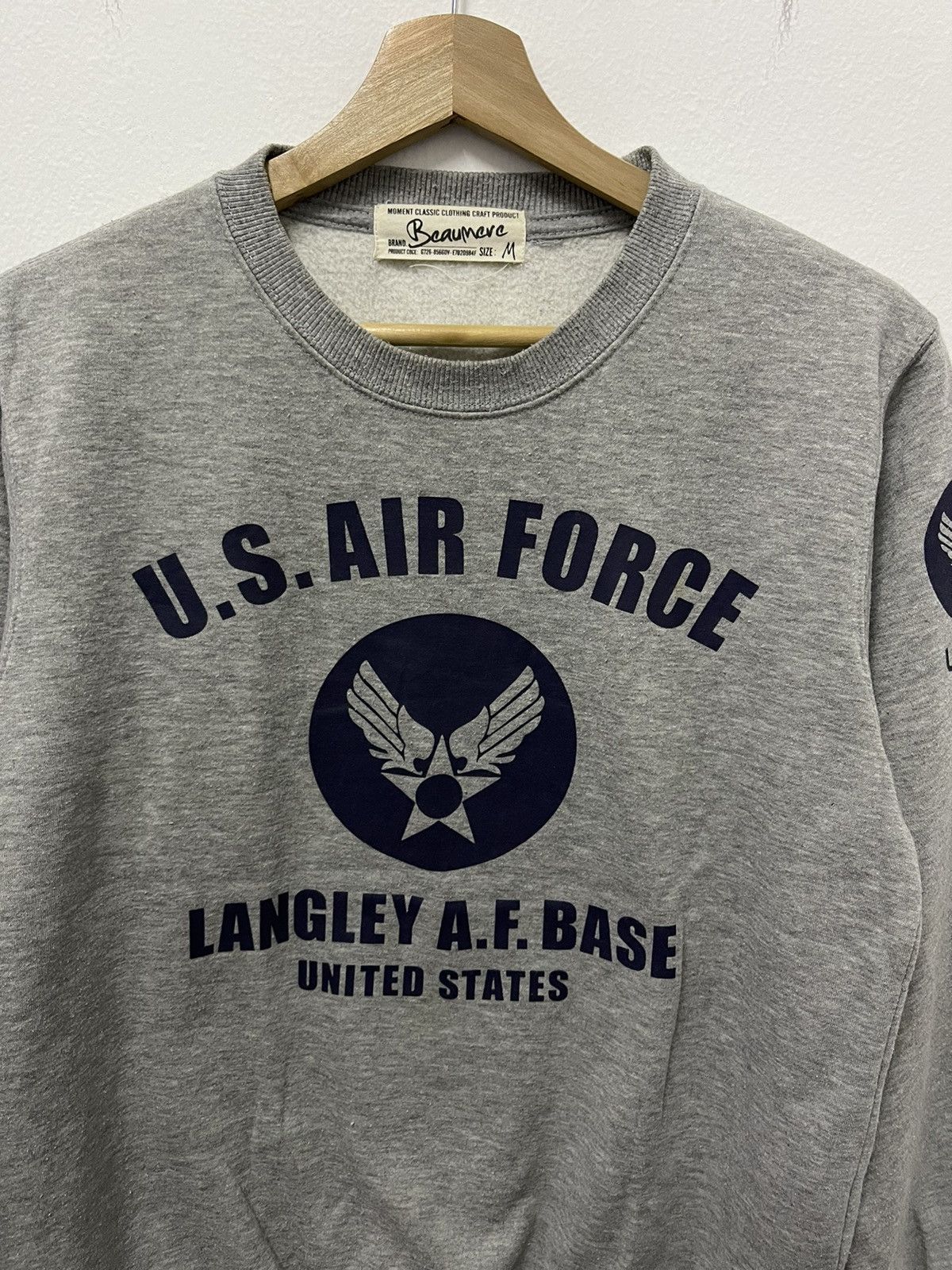 Japanese Brand × Vintage Vintage Beaumere X Us Air Force Big Logo Sweatshirt Size US S / EU 44-46 / 1 - 5 Thumbnail