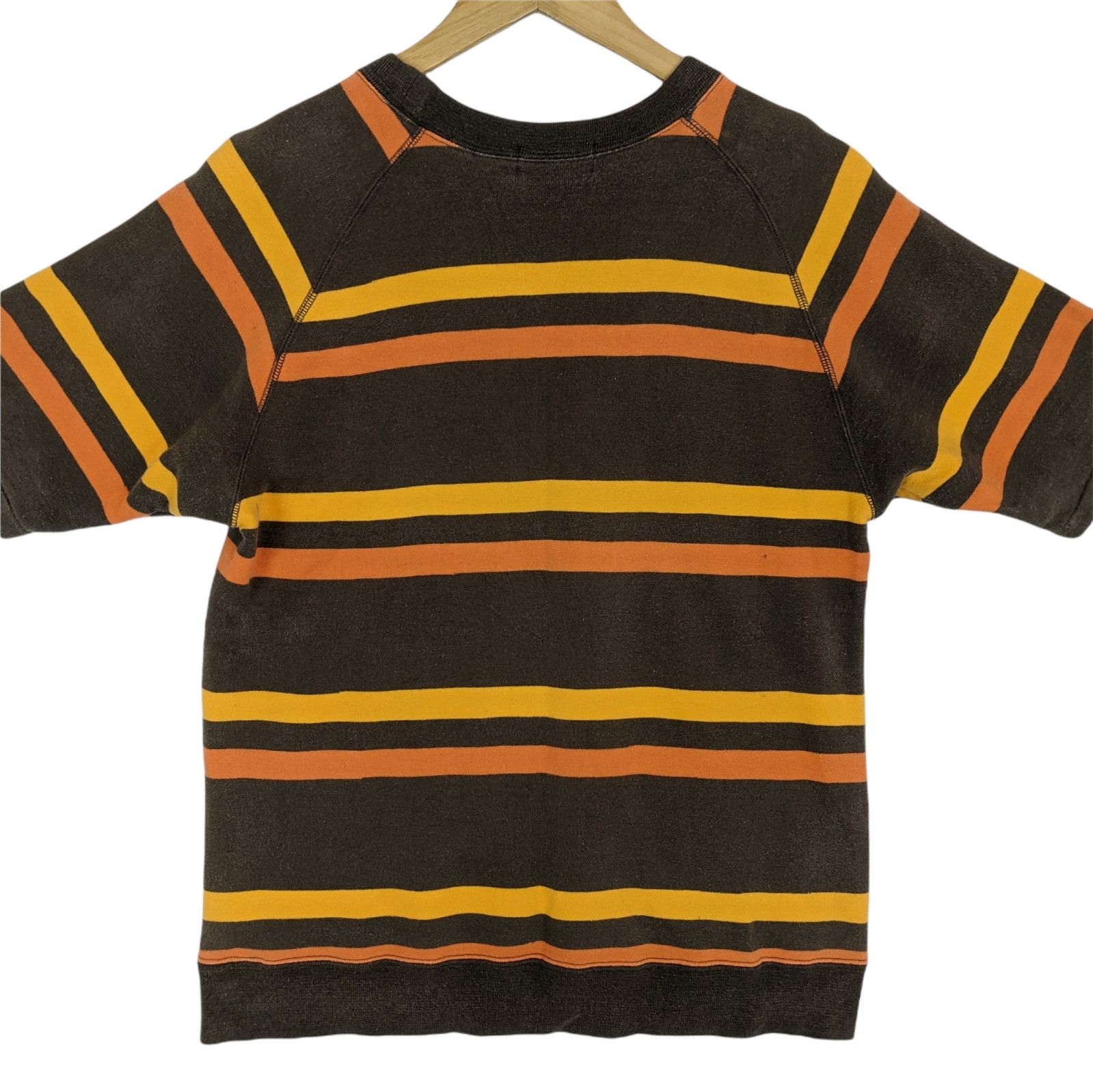 Japanese Brand 90's QUARTER BACK Van Jac Striped Winter Warm T-Shirt Size US M / EU 48-50 / 2 - 4 Thumbnail