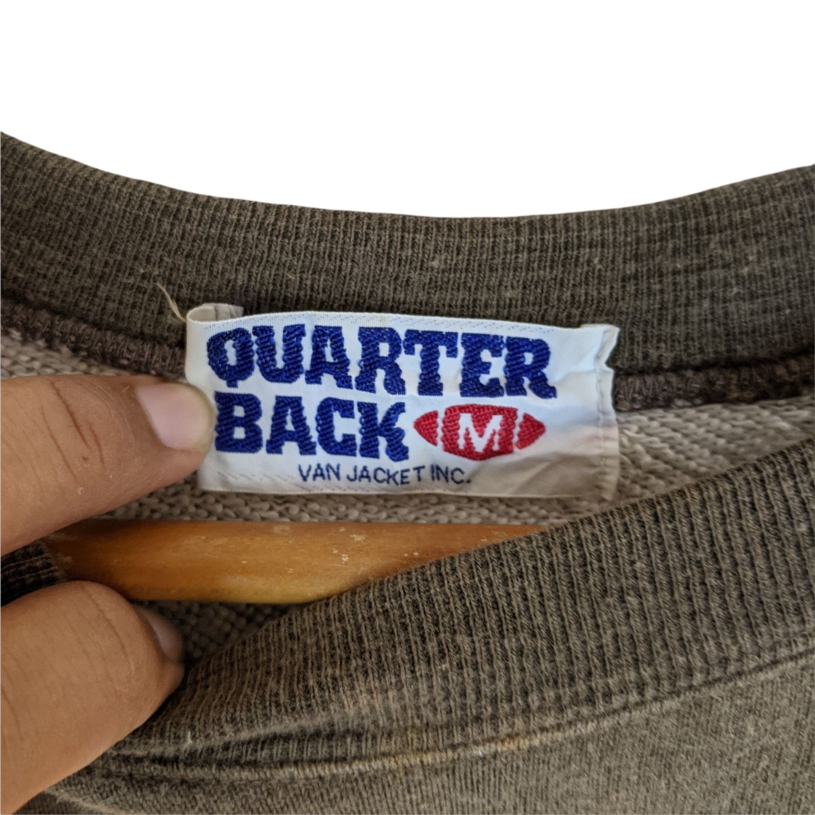 Japanese Brand 90's QUARTER BACK Van Jac Striped Winter Warm T-Shirt Size US M / EU 48-50 / 2 - 11 Thumbnail