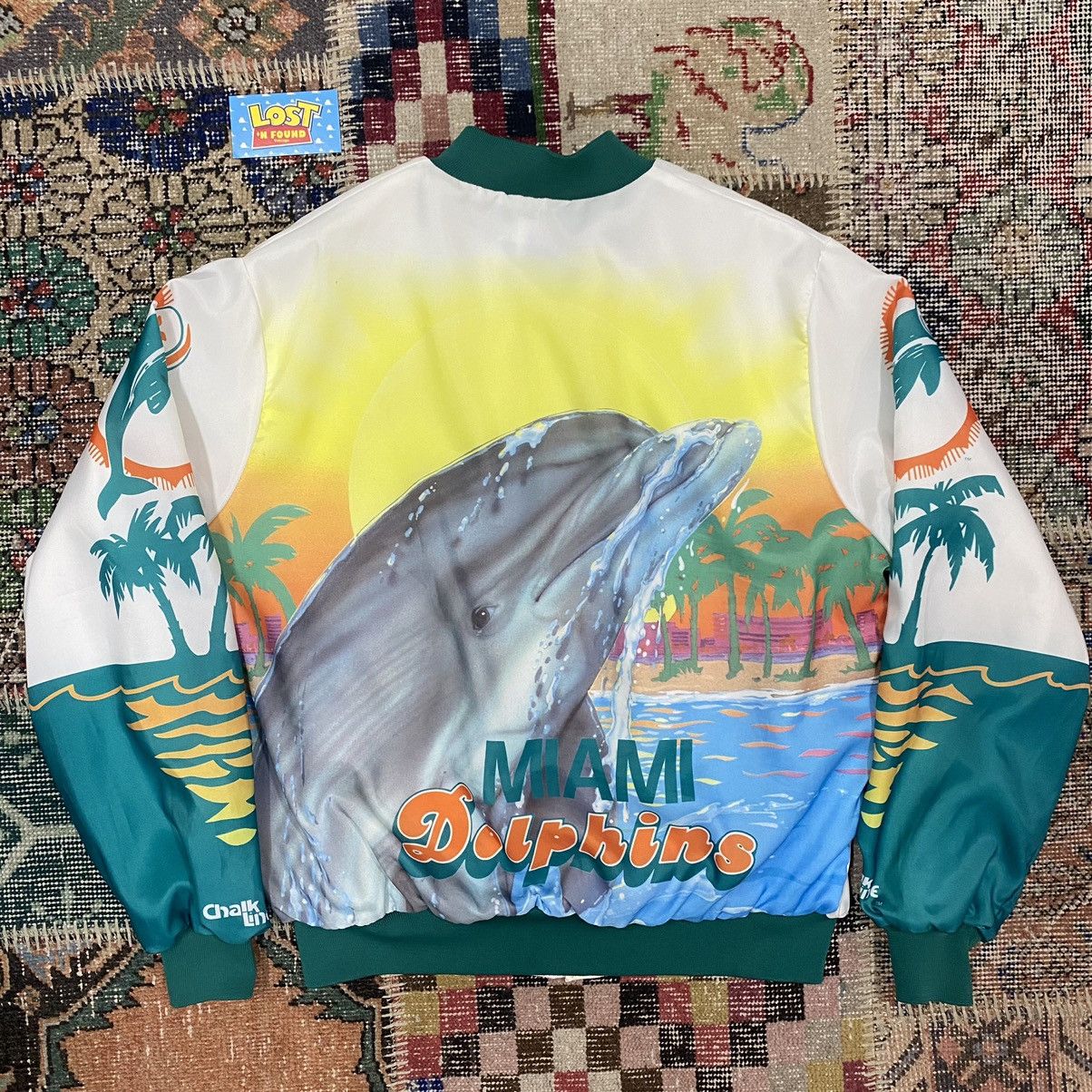 Chalk Line × Vintage ‘90s Vintage Miami Dolphins Chalkline Fanimation Jacket Size US L / EU 52-54 / 3 - 1 Thumbnail
