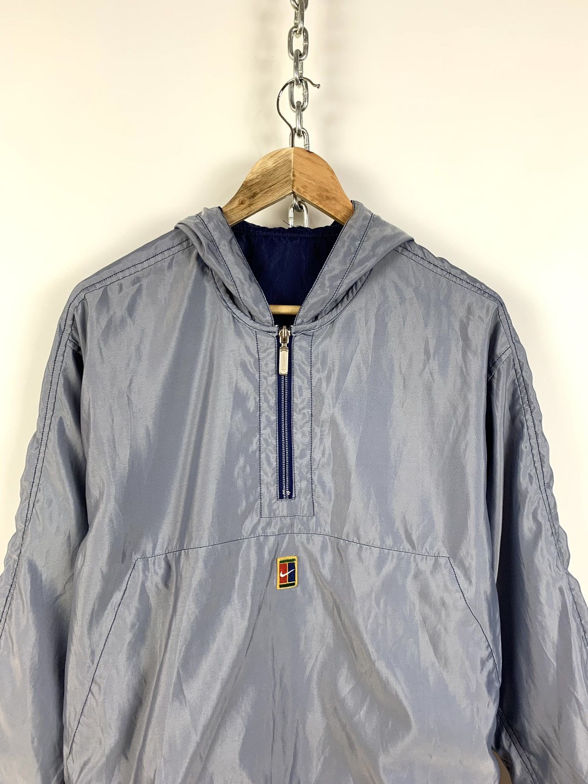 Nike 90s Vintage Nike Tennis Court Reversible Light Hoodie Jacket Size US S / EU 44-46 / 1 - 5 Thumbnail
