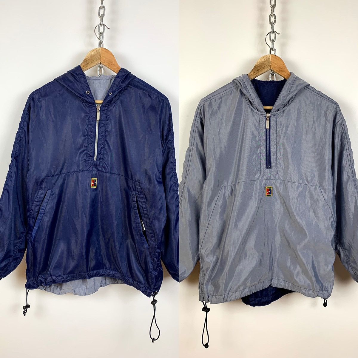 90s Vintage Nike Tennis Court Reversible Light Hoodie Jacket