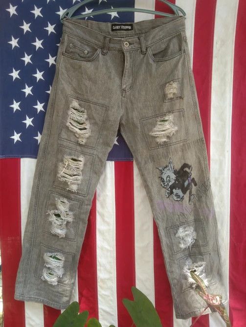 Japanese Brand × Vintage 🔥 RARE🔥 CANDY STRIPPER DISTRESSED DENIM Size US 32 / EU 48 - 4 Thumbnail