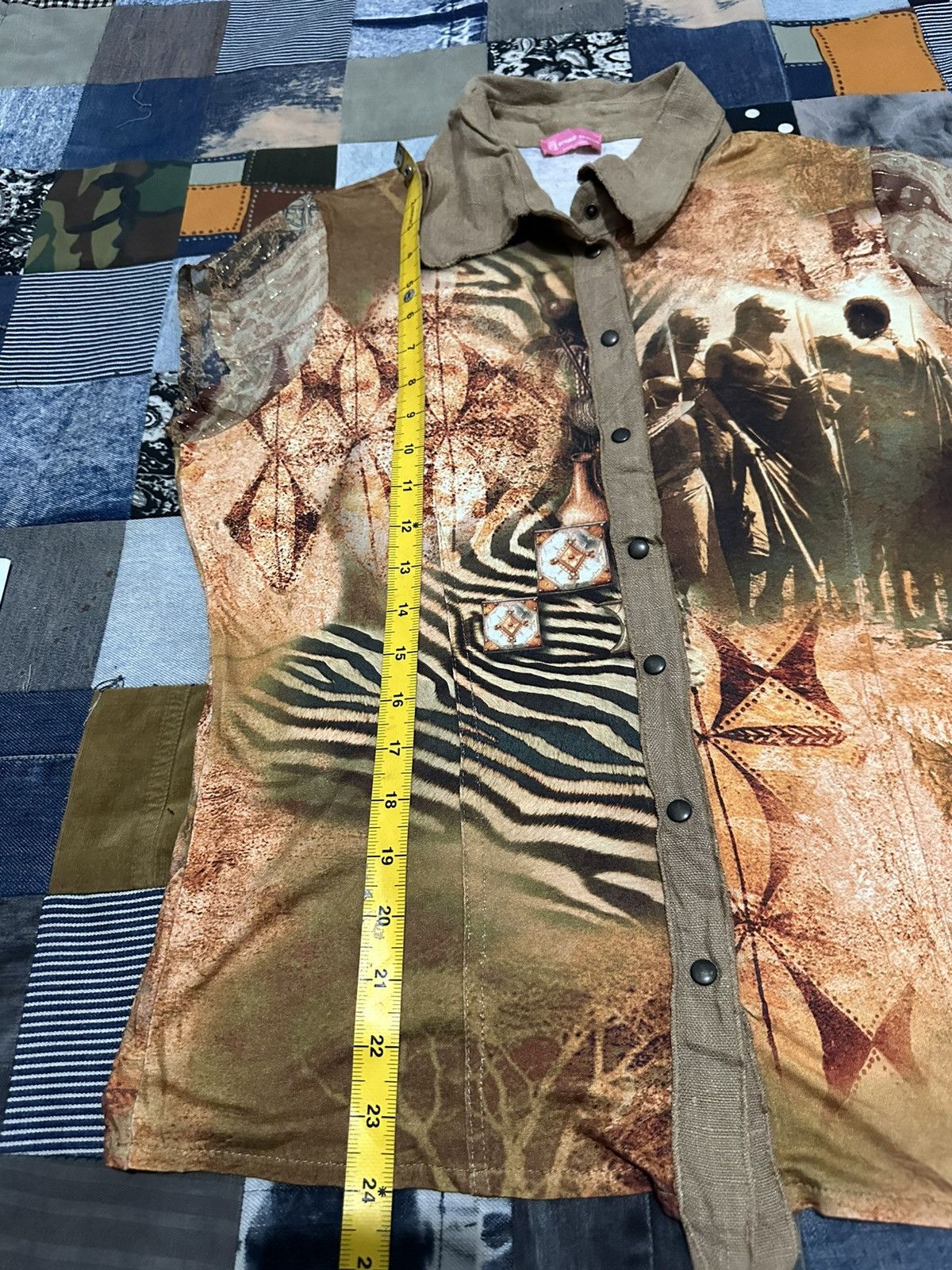 Designer × Vintage Ottimo Braccio Italy Fullprint Art Indian And lion Size L / US 10 / IT 46 - 13 Thumbnail