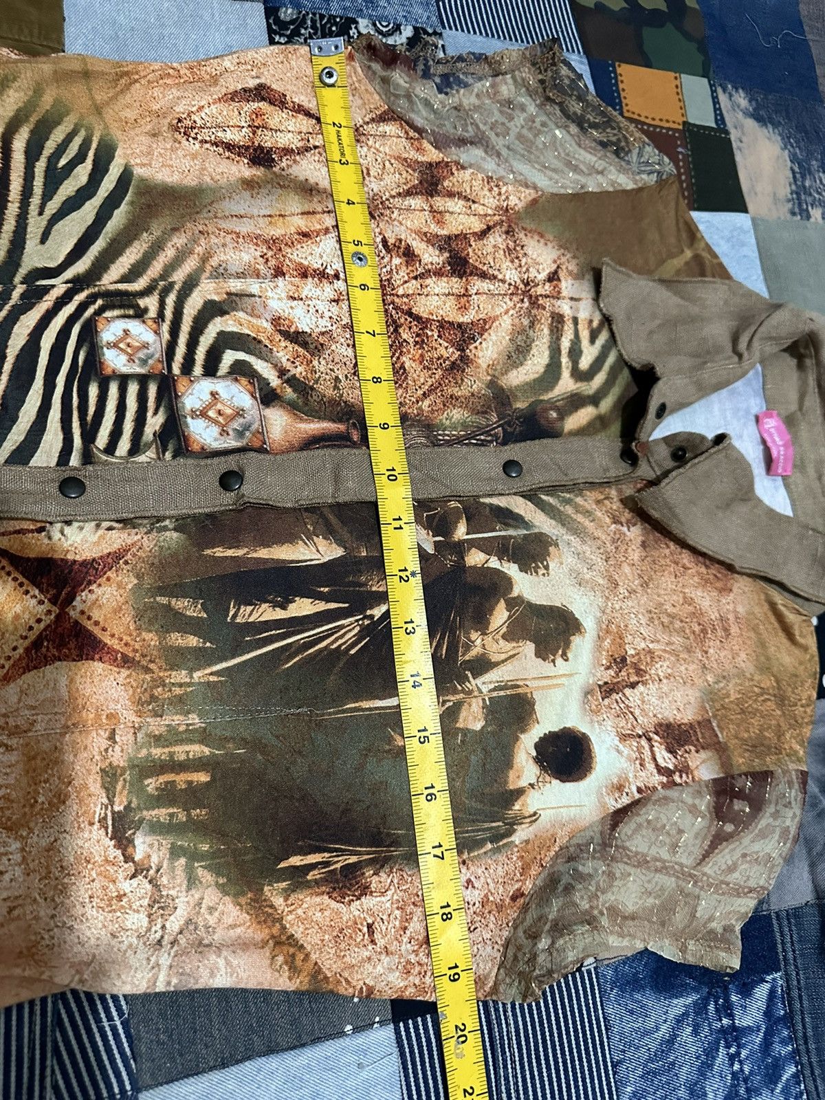 Designer × Vintage Ottimo Braccio Italy Fullprint Art Indian And lion Size L / US 10 / IT 46 - 12 Thumbnail