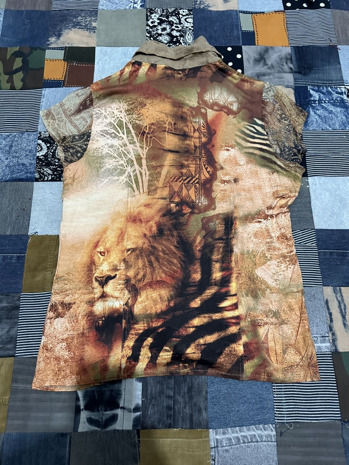 Designer × Vintage Ottimo Braccio Italy Fullprint Art Indian And lion Size L / US 10 / IT 46 - 11 Thumbnail