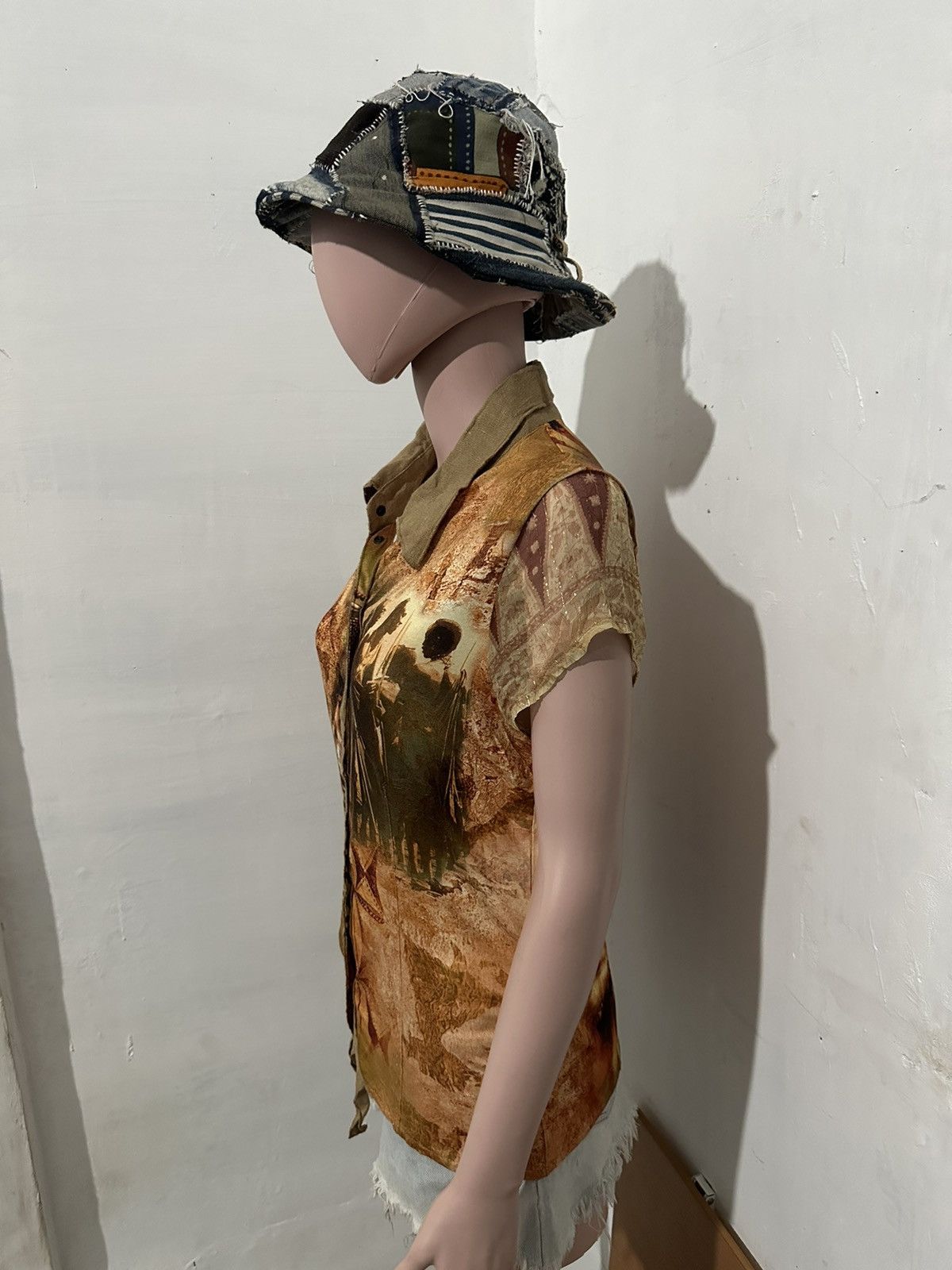 Designer × Vintage Ottimo Braccio Italy Fullprint Art Indian And lion Size L / US 10 / IT 46 - 7 Thumbnail