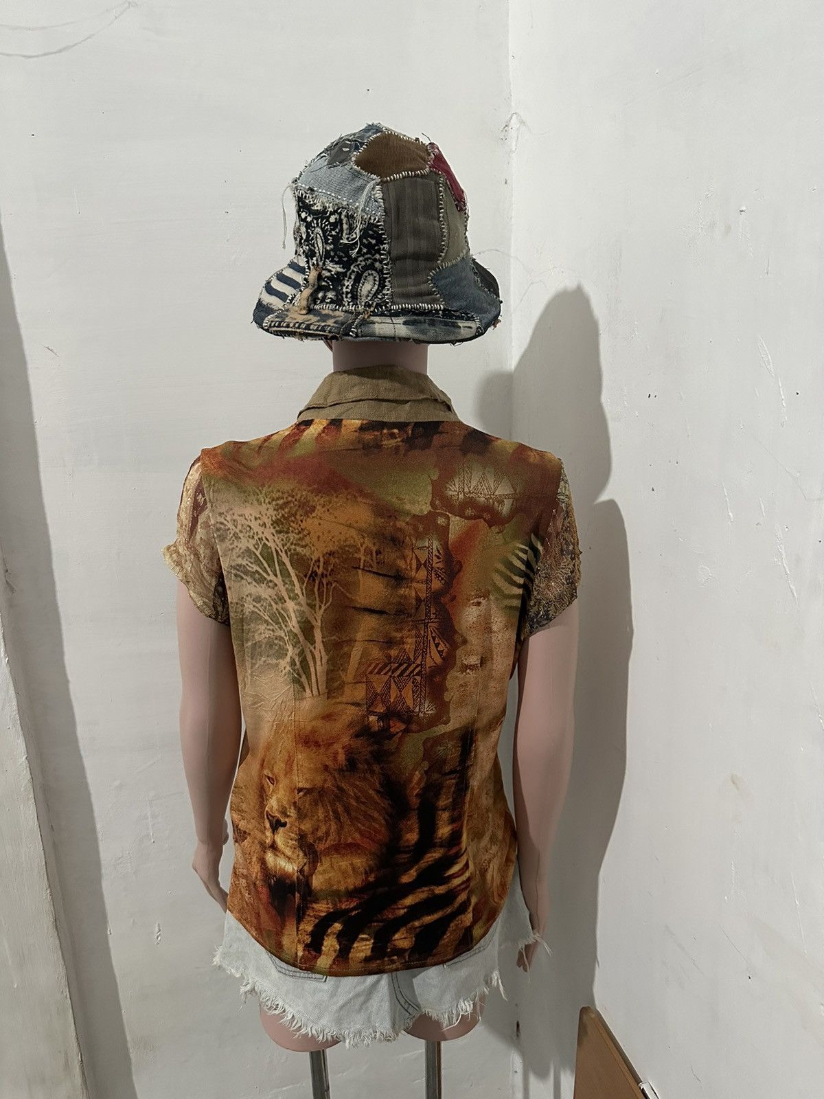 Designer × Vintage Ottimo Braccio Italy Fullprint Art Indian And lion Size L / US 10 / IT 46 - 5 Thumbnail