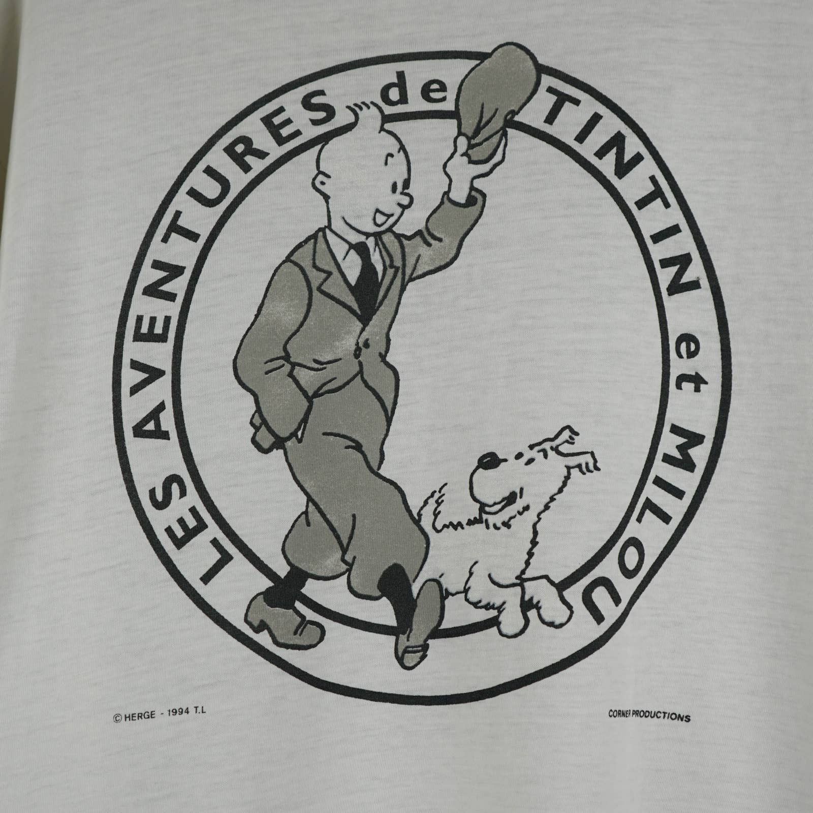 Cartoon Network × Vintage Vintage 1994 Adventures of TINTIN T-Shirt Size US L / EU 52-54 / 3 - 2 Thumbnail