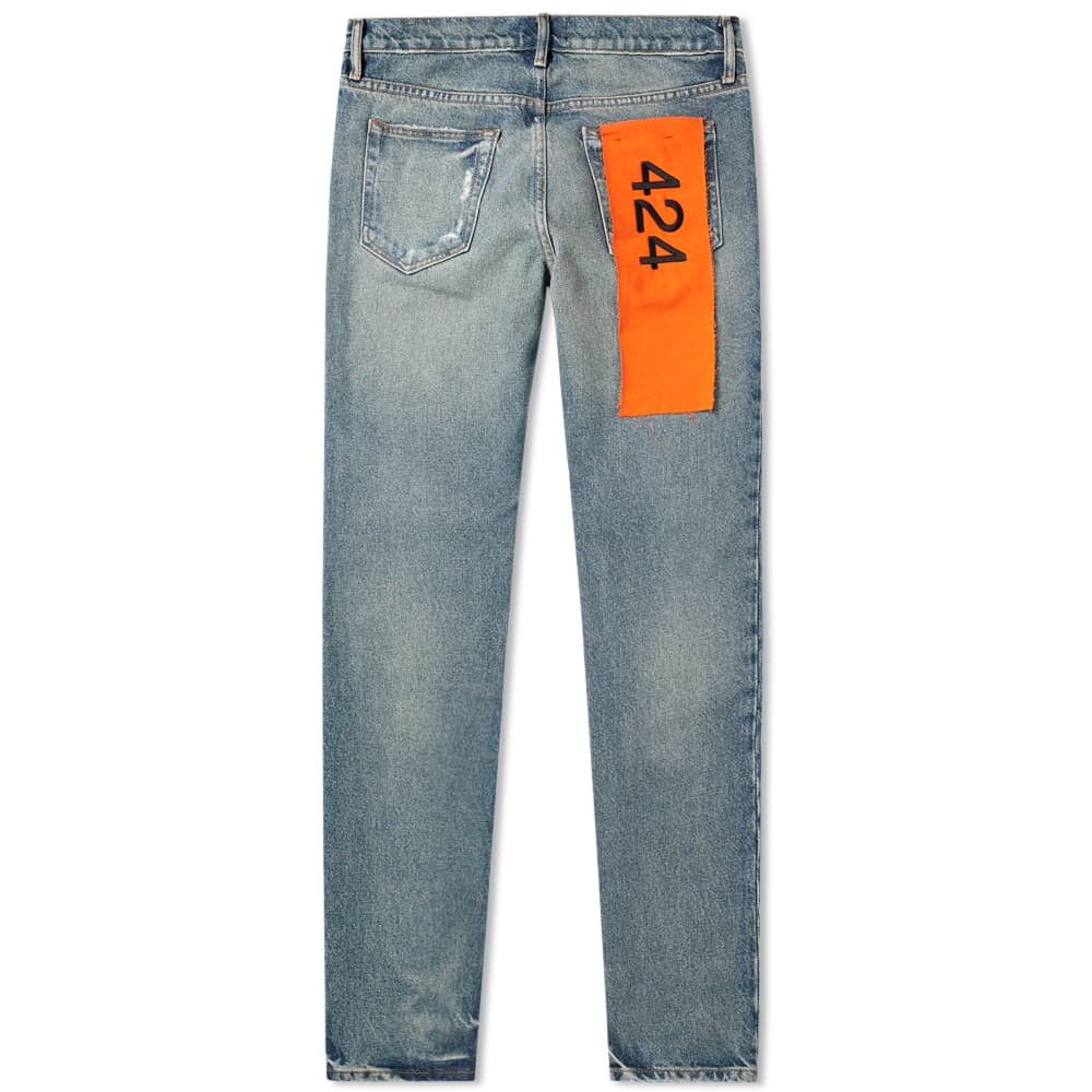 image of 424 On Fairfax Sash Denim Pant in Indigo, Men's (Size 34)