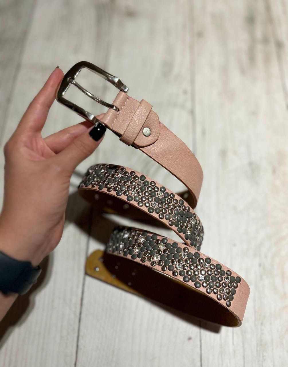 Japanese Brand Vintage Punk Belt Leather Y2K Avant-Garde Rhinestones Metal Size ONE SIZE - 1 Thumbnail