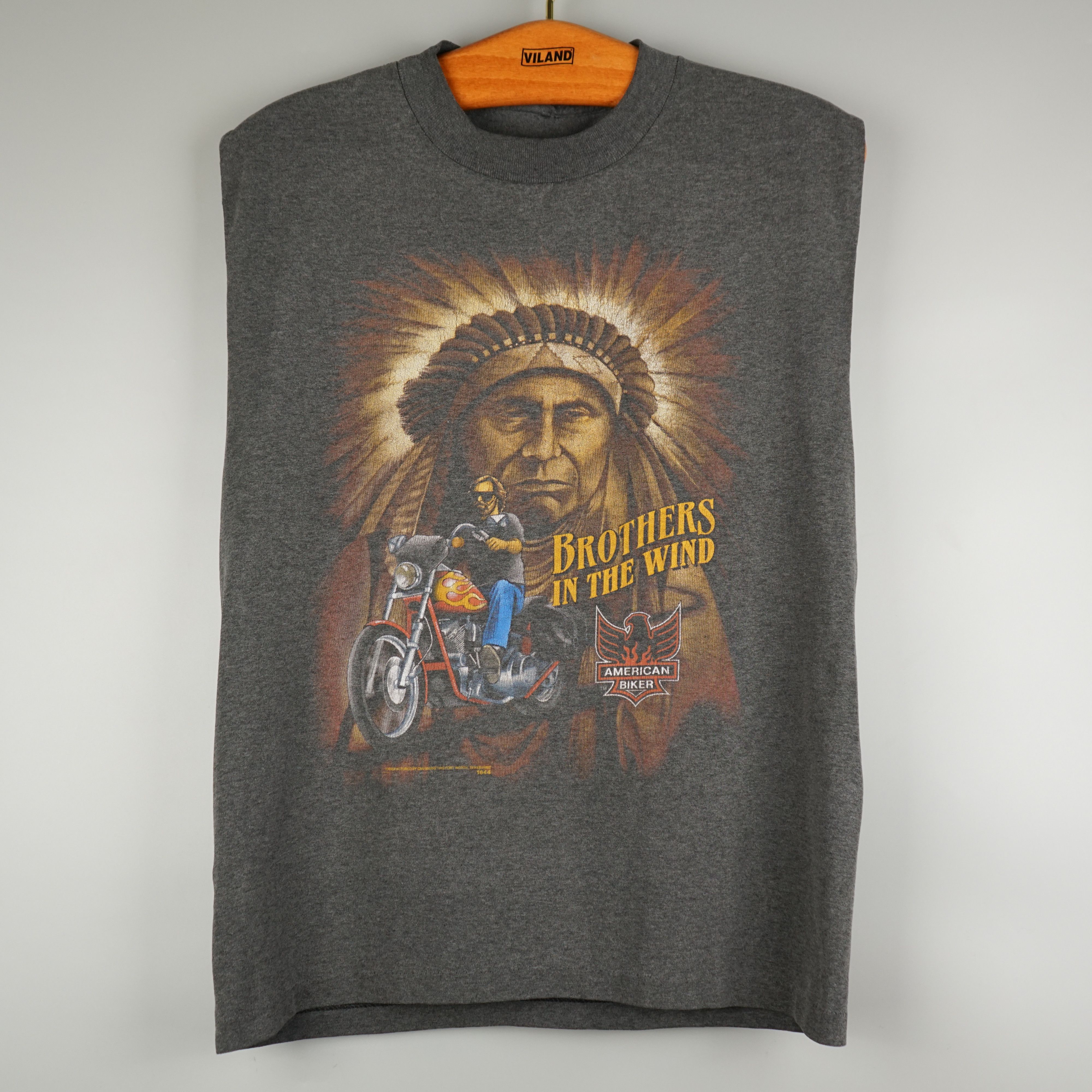 Harley Davidson × Vintage 1990s American Biker Brothers in The Wind t-shirt Size US L / EU 52-54 / 3 - 1 Thumbnail