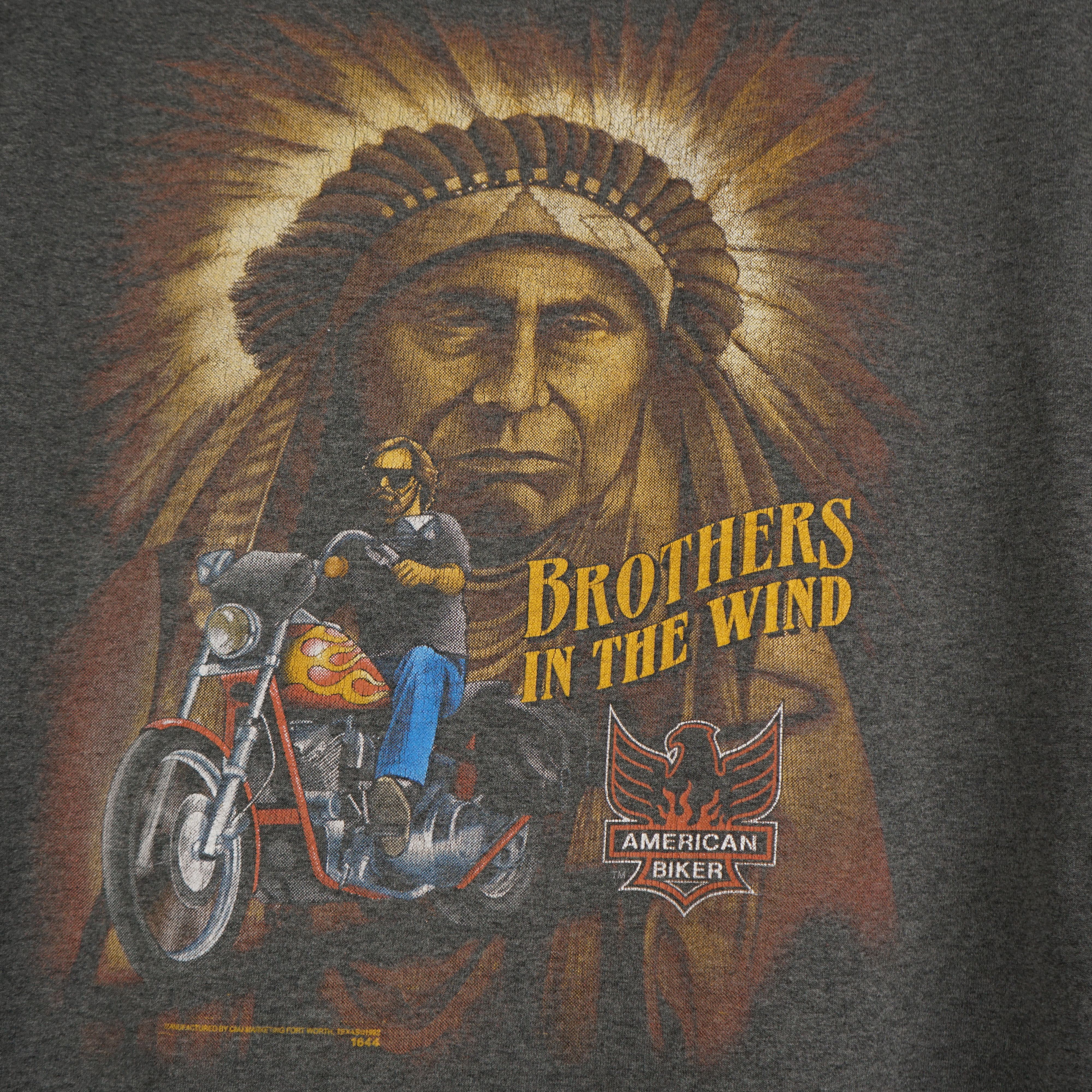 Harley Davidson × Vintage 1990s American Biker Brothers in The Wind t-shirt Size US L / EU 52-54 / 3 - 2 Thumbnail