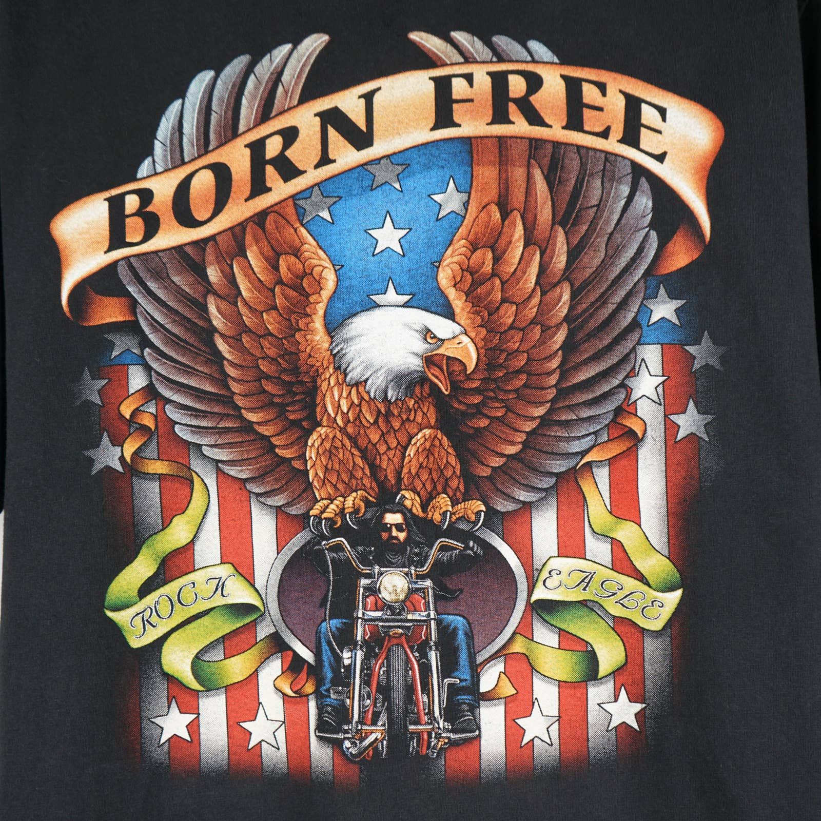 Vintage Vintage 1990s Rock Eagle Born Free T-shirt 