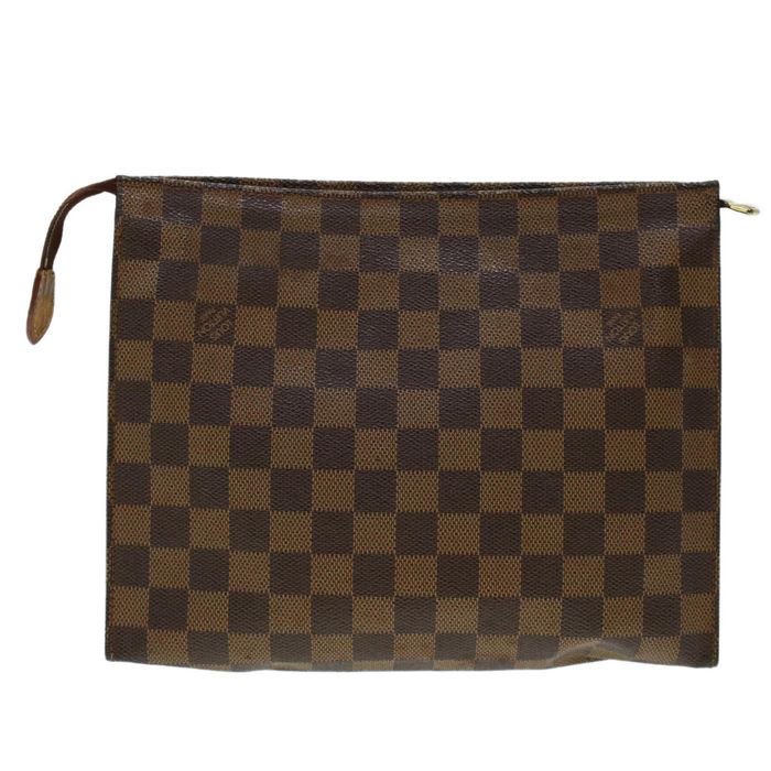 LOUIS VUITTON Damier Ebene Poche Toilette 26 Pouch LV Auth