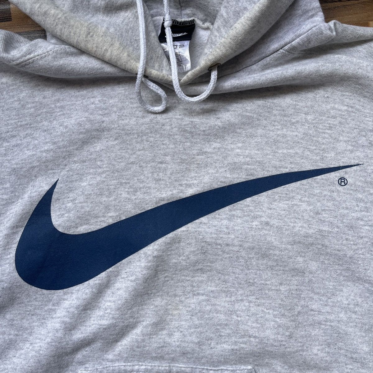Vintage Big Swoosh Centre Logo Nike Vintage Hoodie Made In USA Size US L / EU 52-54 / 3 - 8 Thumbnail