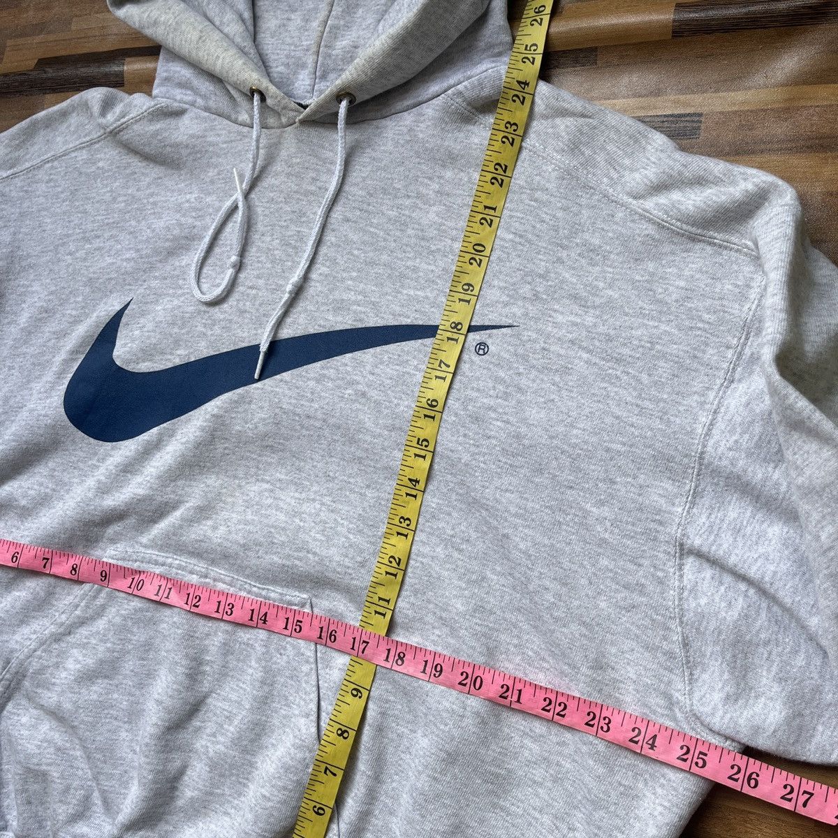 Vintage Big Swoosh Centre Logo Nike Vintage Hoodie Made In USA Size US L / EU 52-54 / 3 - 3 Thumbnail