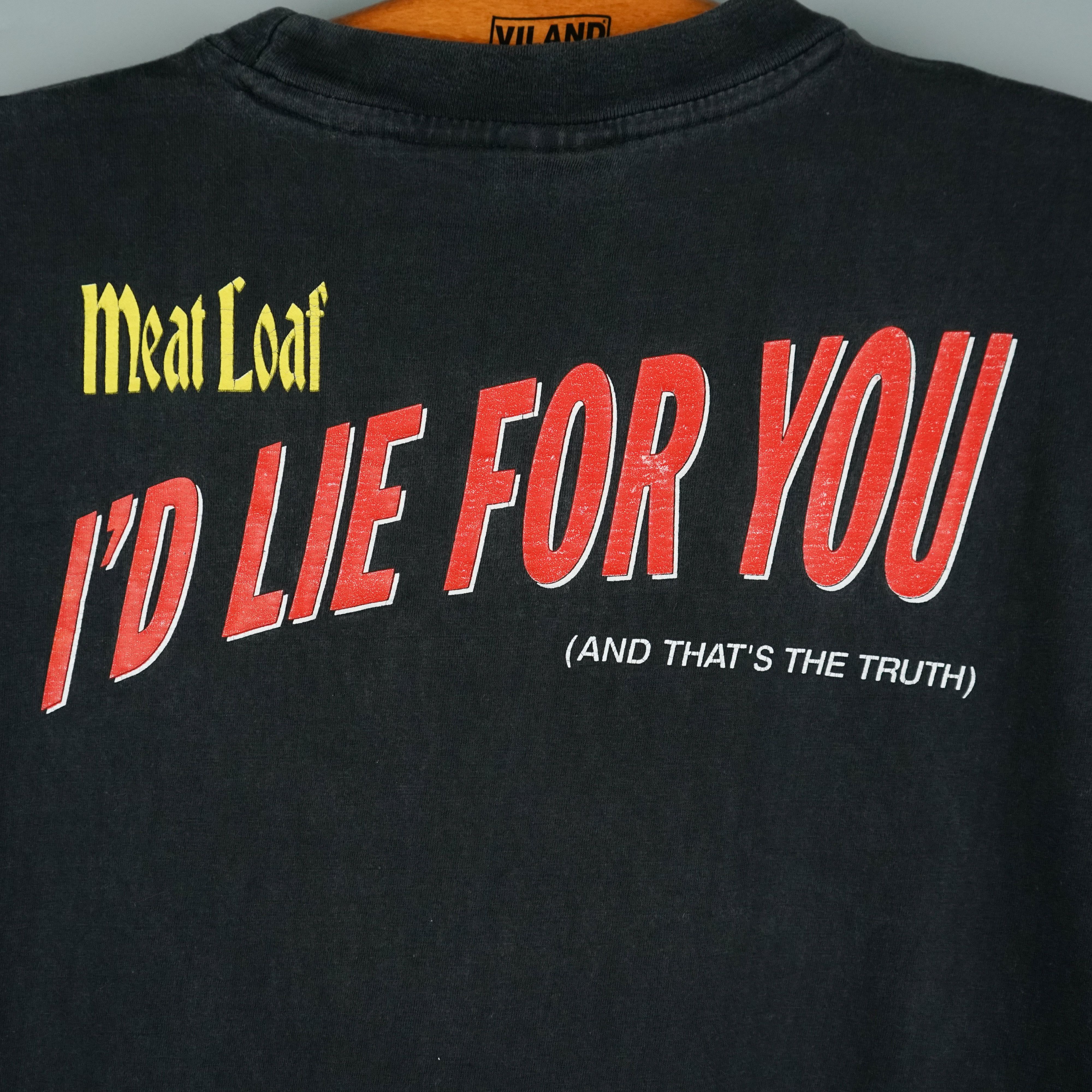 Band Tees × Vintage 1990s Meat Loaf t shirt I'd Lie For You Size US L / EU 52-54 / 3 - 7 Thumbnail