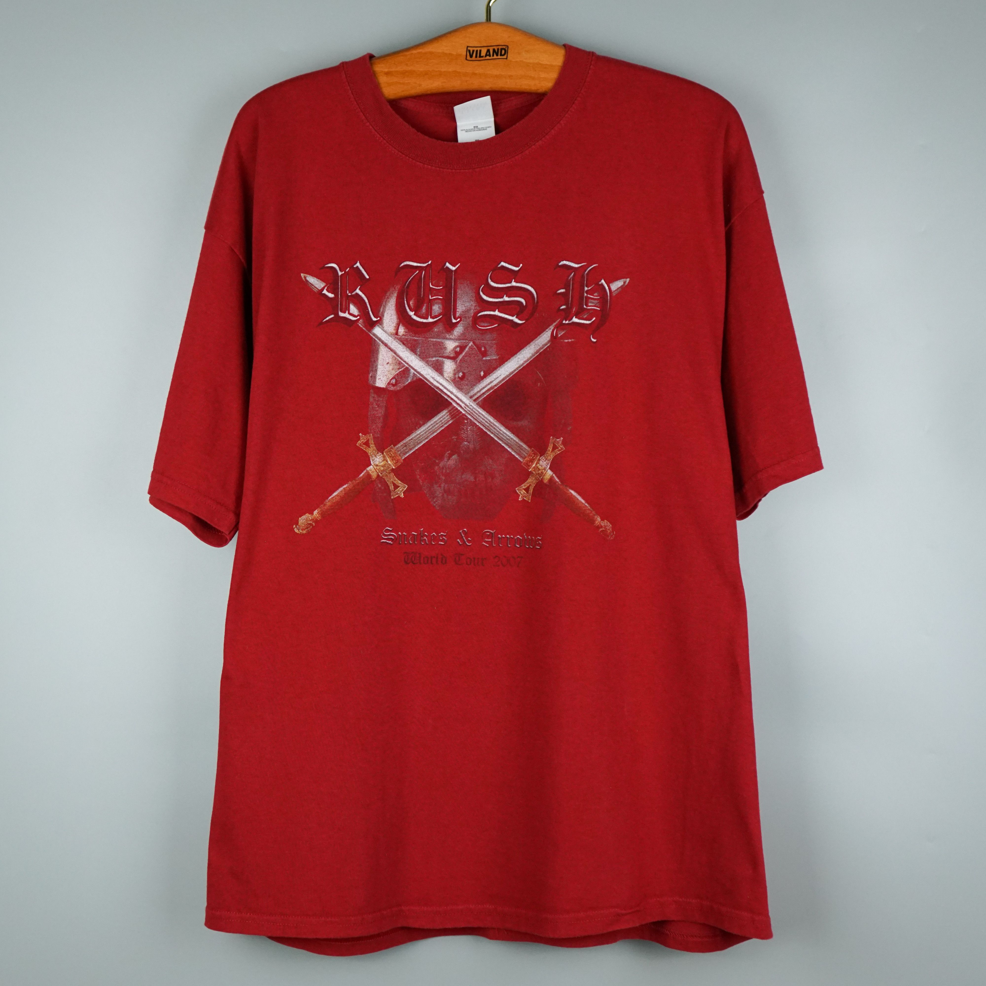T-shirt Vintage Rush Band - Unisexe En Coton Blanc - Neuf Avec étiquettes