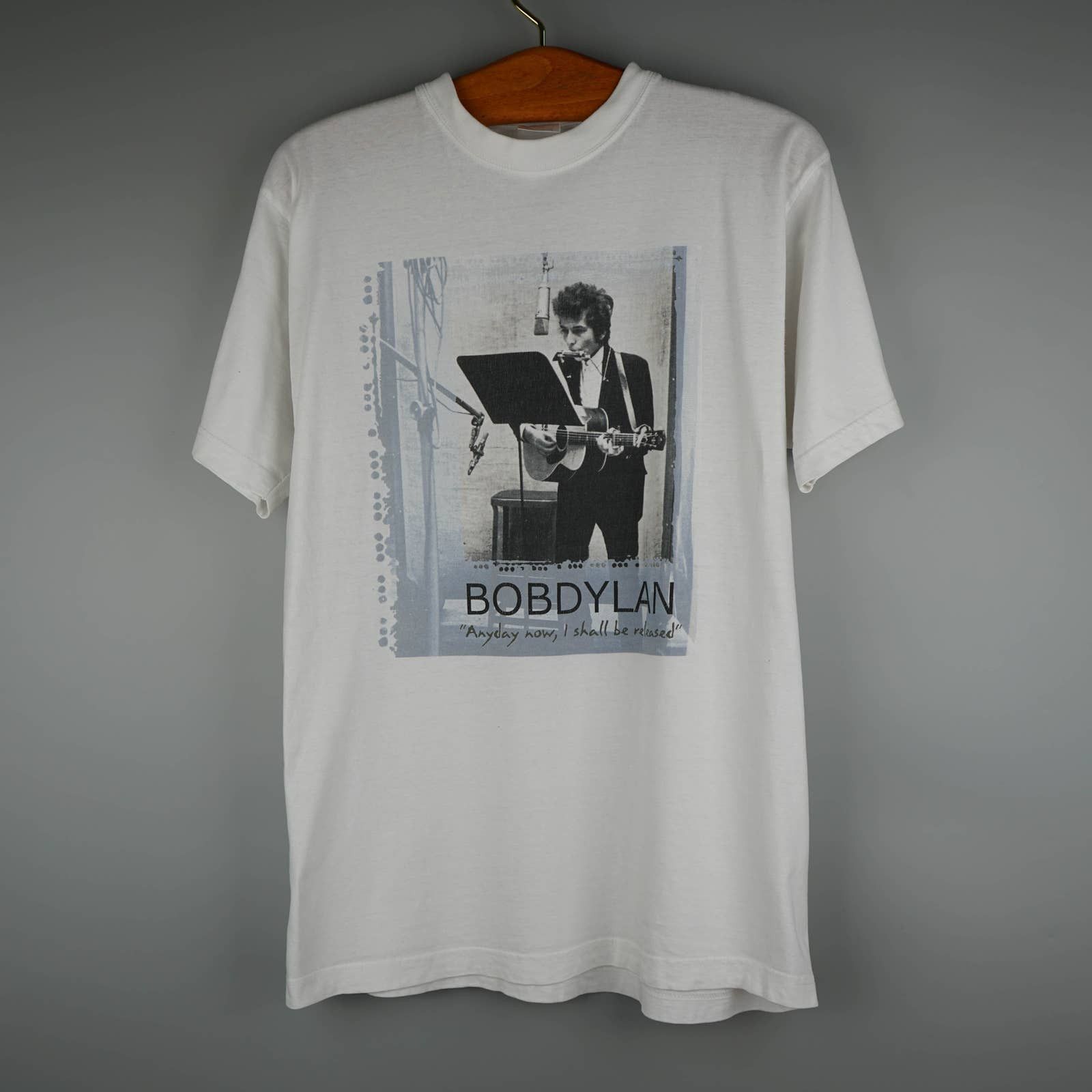 Band Tees × Vintage Vintage 1990s Bob Dylan t-shirt Any Day Now Size US L / EU 52-54 / 3 - 1 Thumbnail