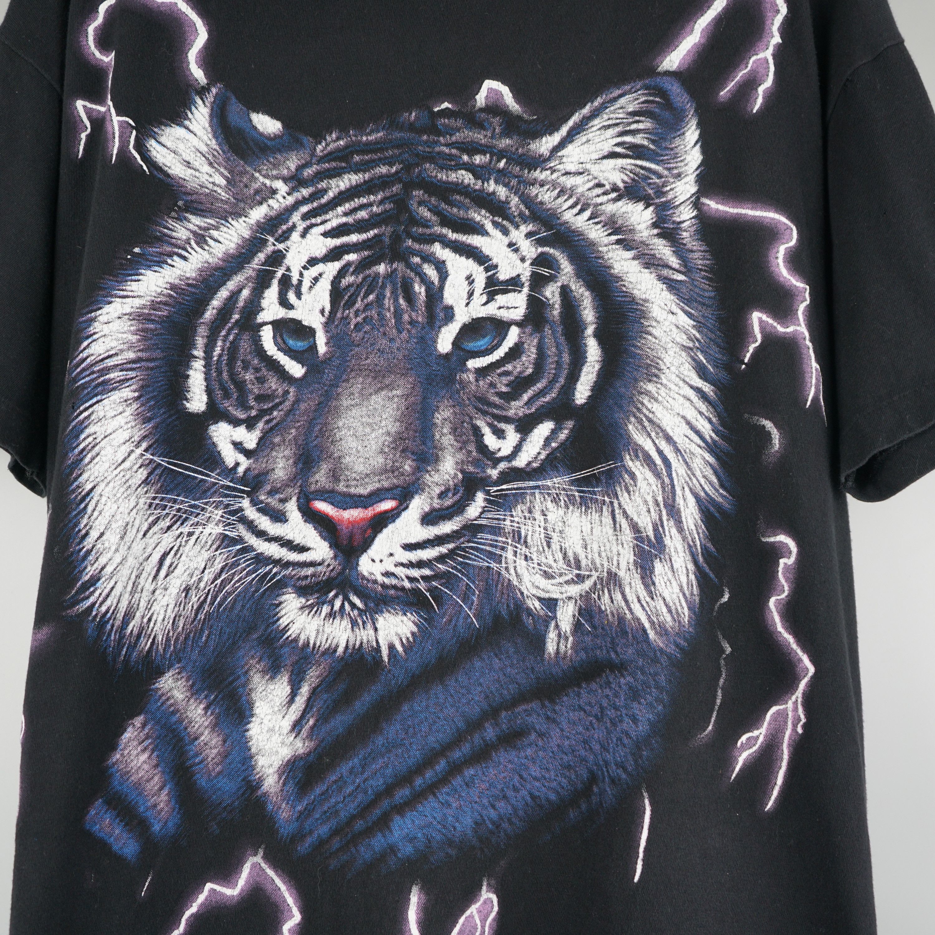 Harley Davidson × Vintage 1990s American Thunder Tiger t-shirt Size US XXL / EU 58 / 5 - 2 Thumbnail