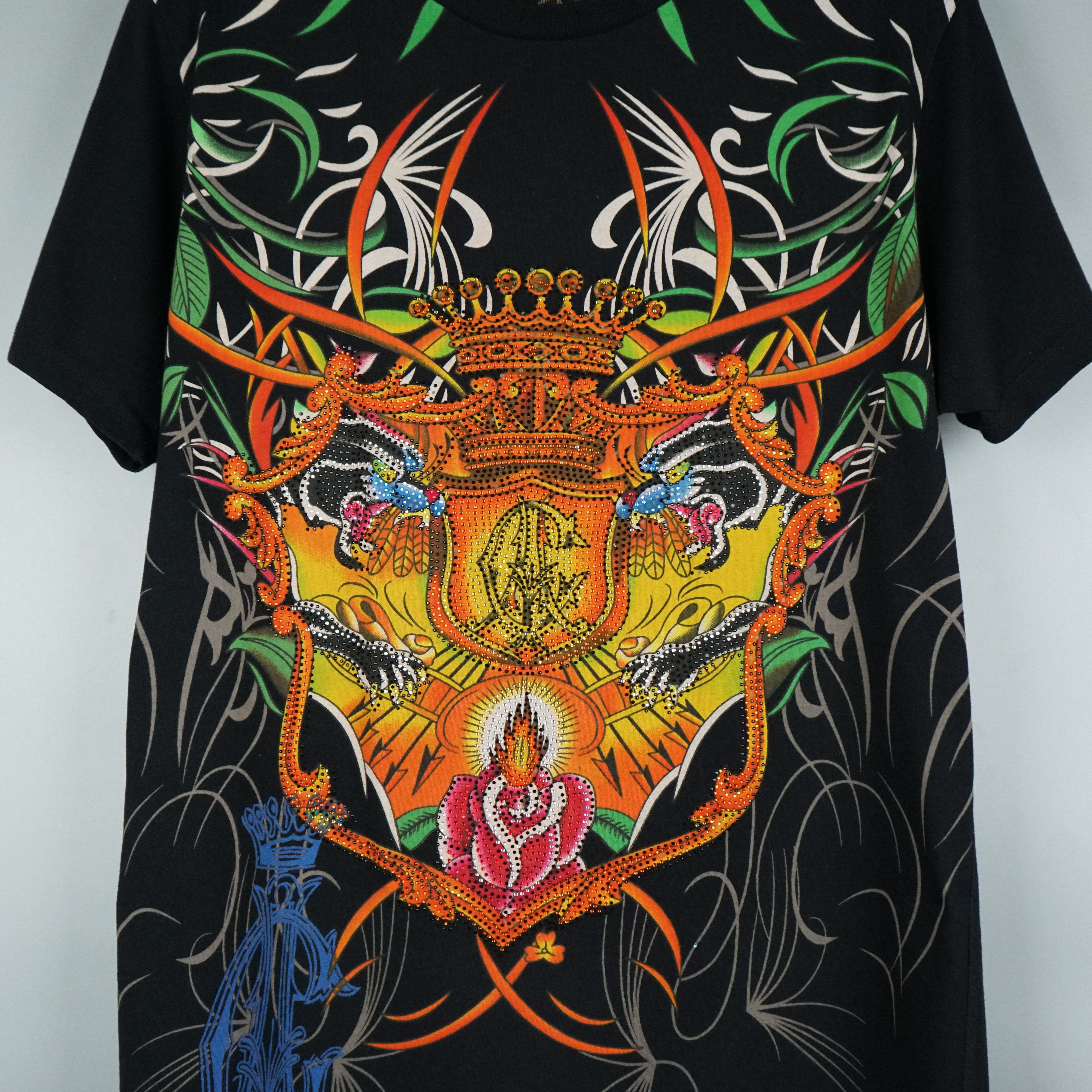 Christian Audigier × Vintage Early 2000s AOP Christian Audigier t-shirt Size US L / EU 52-54 / 3 - 2 Thumbnail