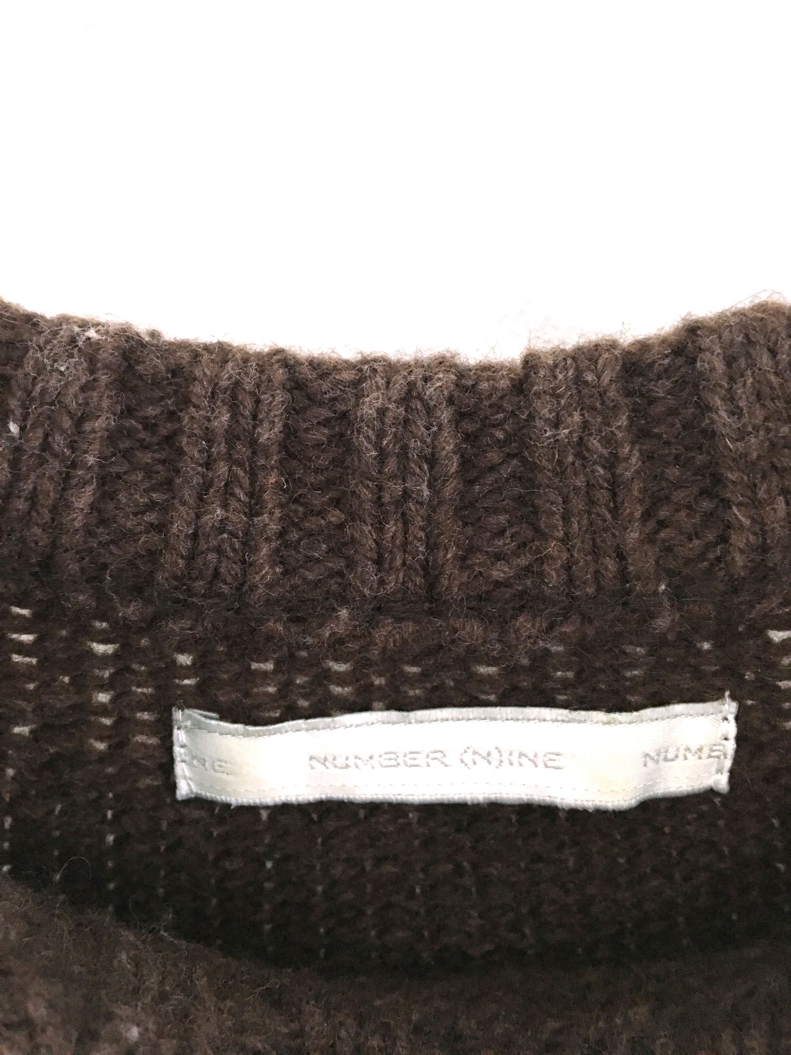 Number (N)ine AW02 Nowhere Man Wool Sweater Size US XL / EU 56 / 4 - 3 Thumbnail