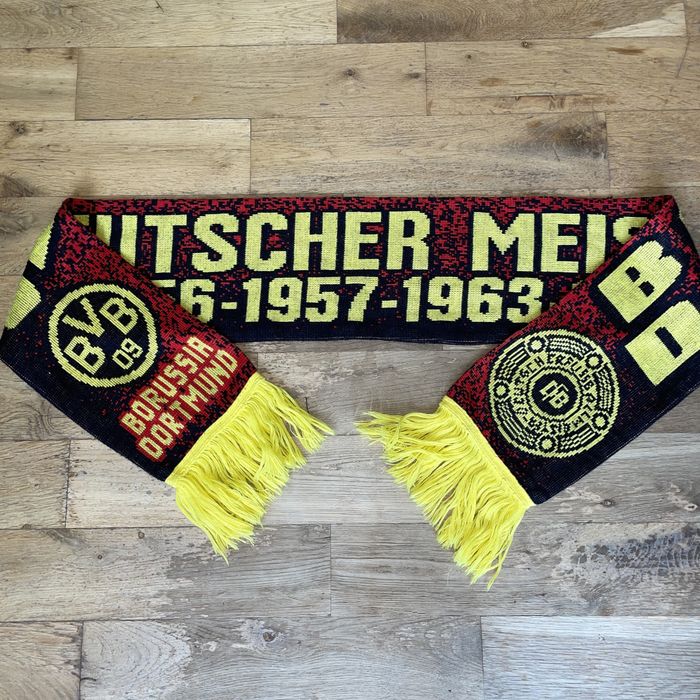 Vintage Vintage Borussia Dortmund Football Scarf Retro Soccer 90S