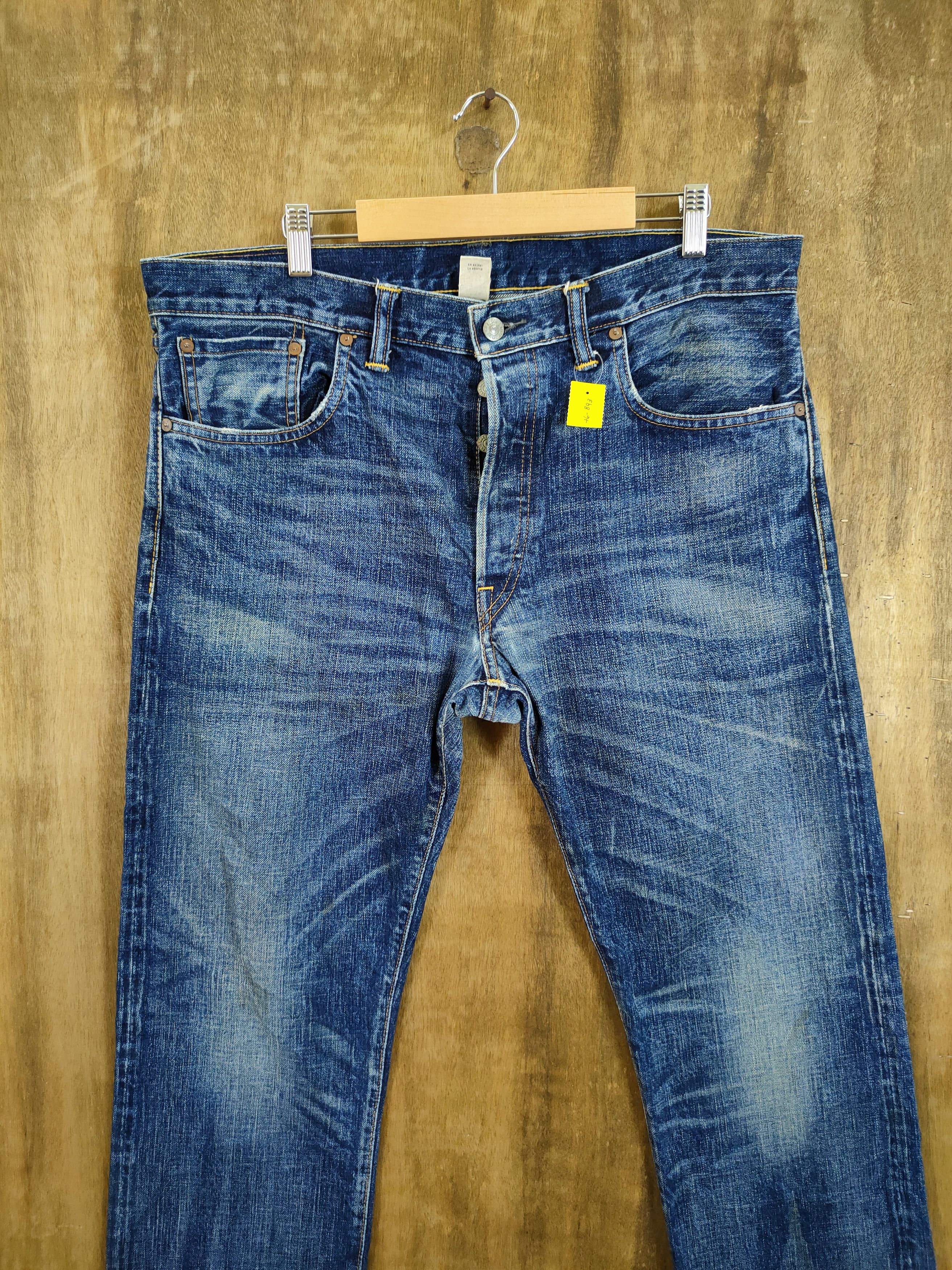 RRL Ralph Lauren RRL double R japan woven selvedge distressed denim #46-893DL Size US 34 / EU 50 - 3 Thumbnail