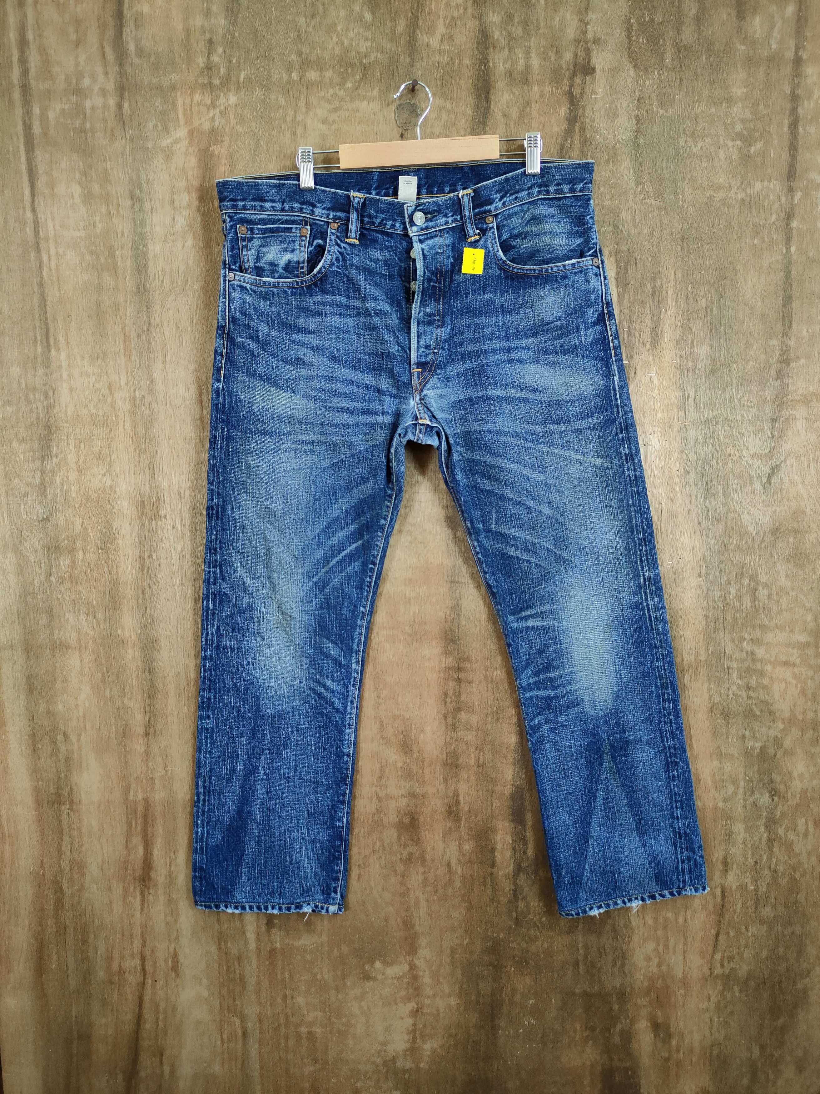 image of Hypebeast x Polo Ralph Lauren Dl Rrl Double R Japan Woven Selvedge Ripped Denim 46-893 (Size 34)