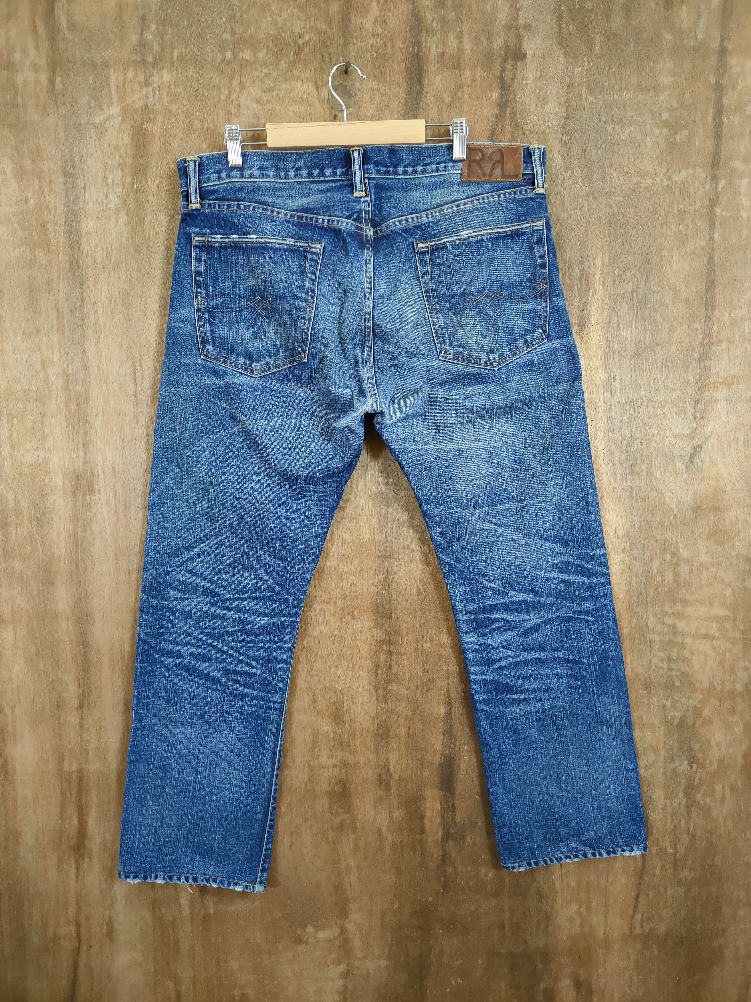 RRL Ralph Lauren RRL double R japan woven selvedge distressed denim #46-893DL Size US 34 / EU 50 - 7 Thumbnail
