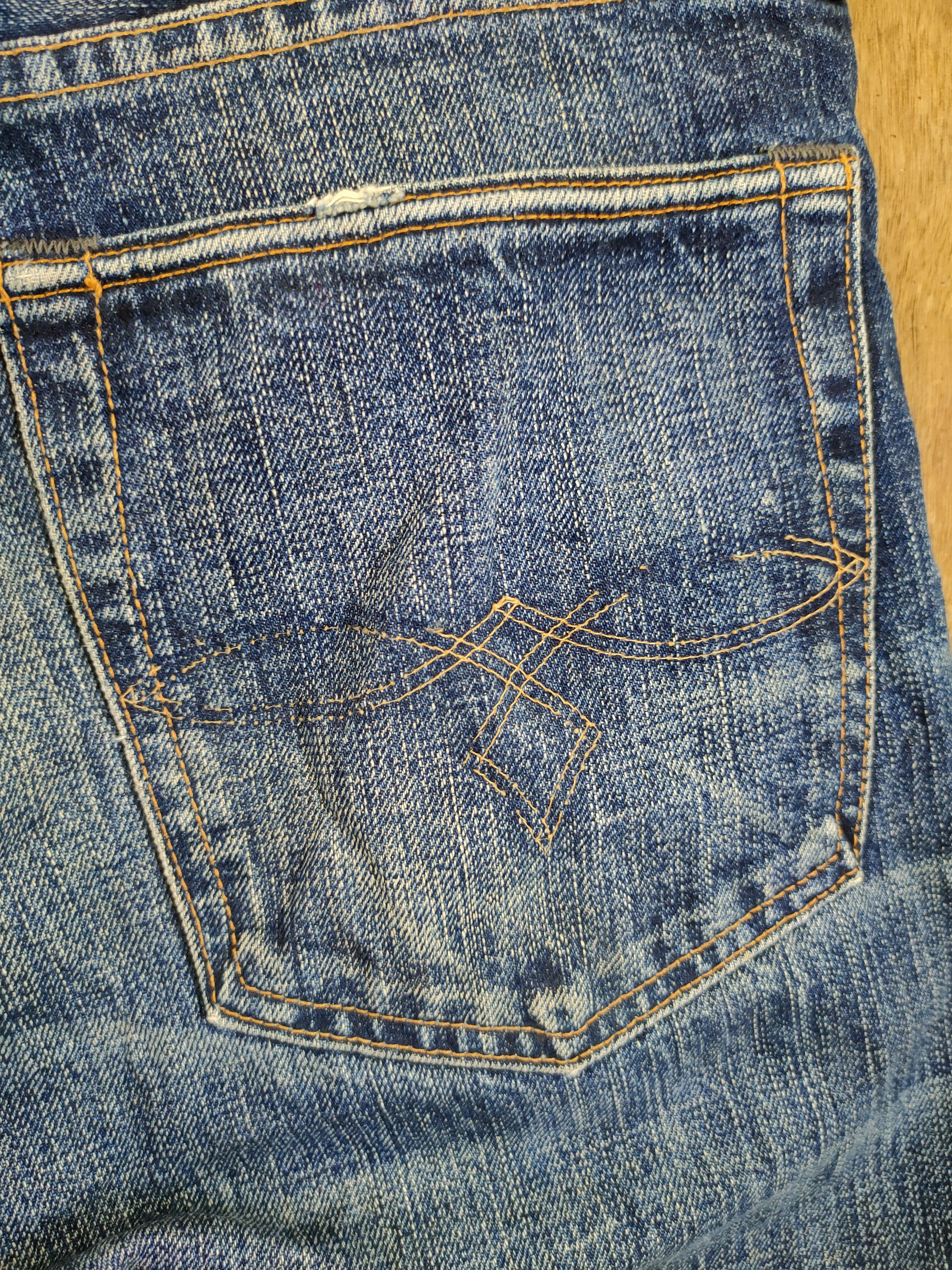 RRL Ralph Lauren RRL double R japan woven selvedge distressed denim #46-893DL Size US 34 / EU 50 - 11 Thumbnail
