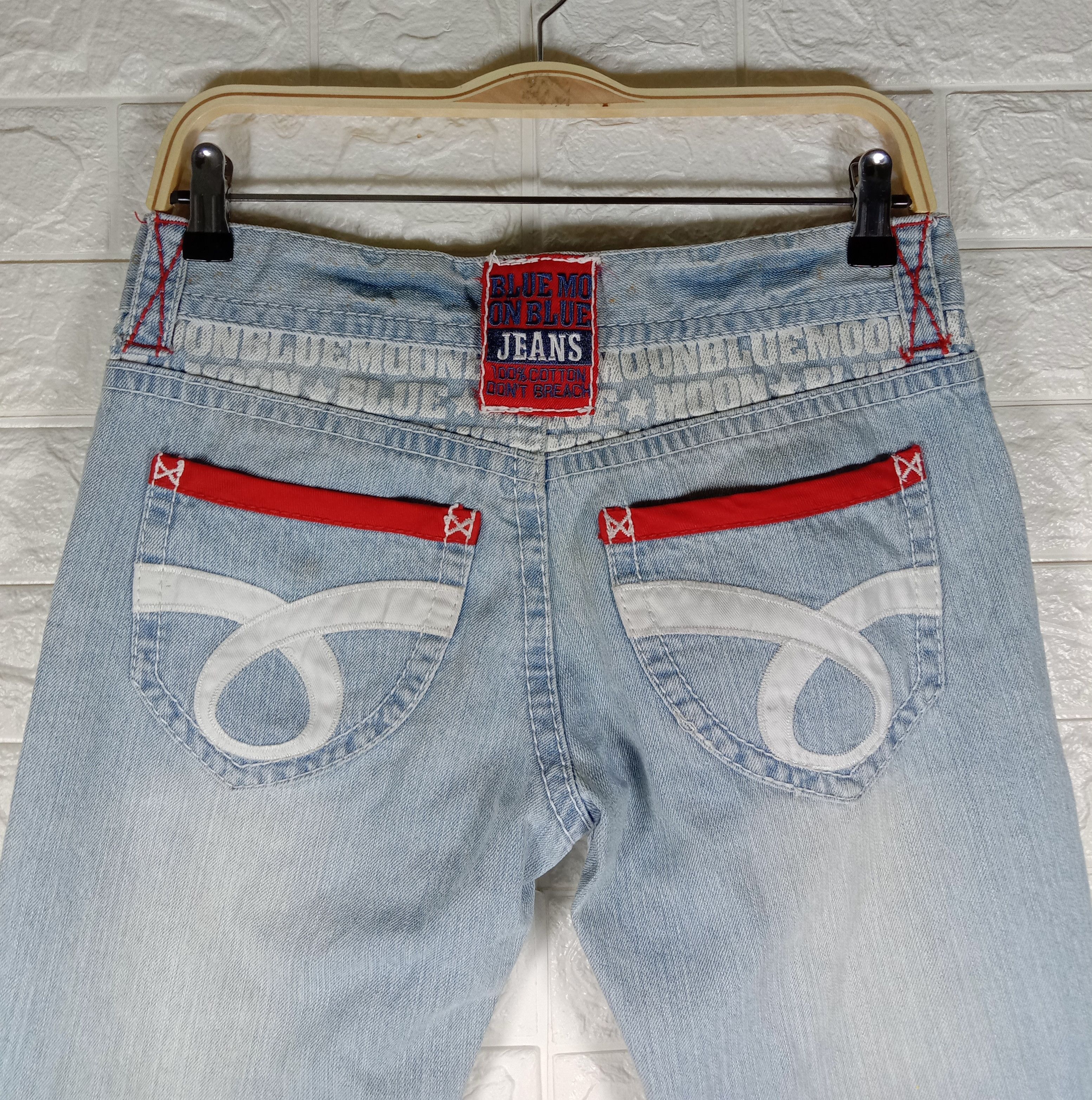 Japanese Brand Vintage Japanese Blue Moon Blue Surf Style Patched Jeans Size 30" / US 8 / IT 44 - 6 Thumbnail