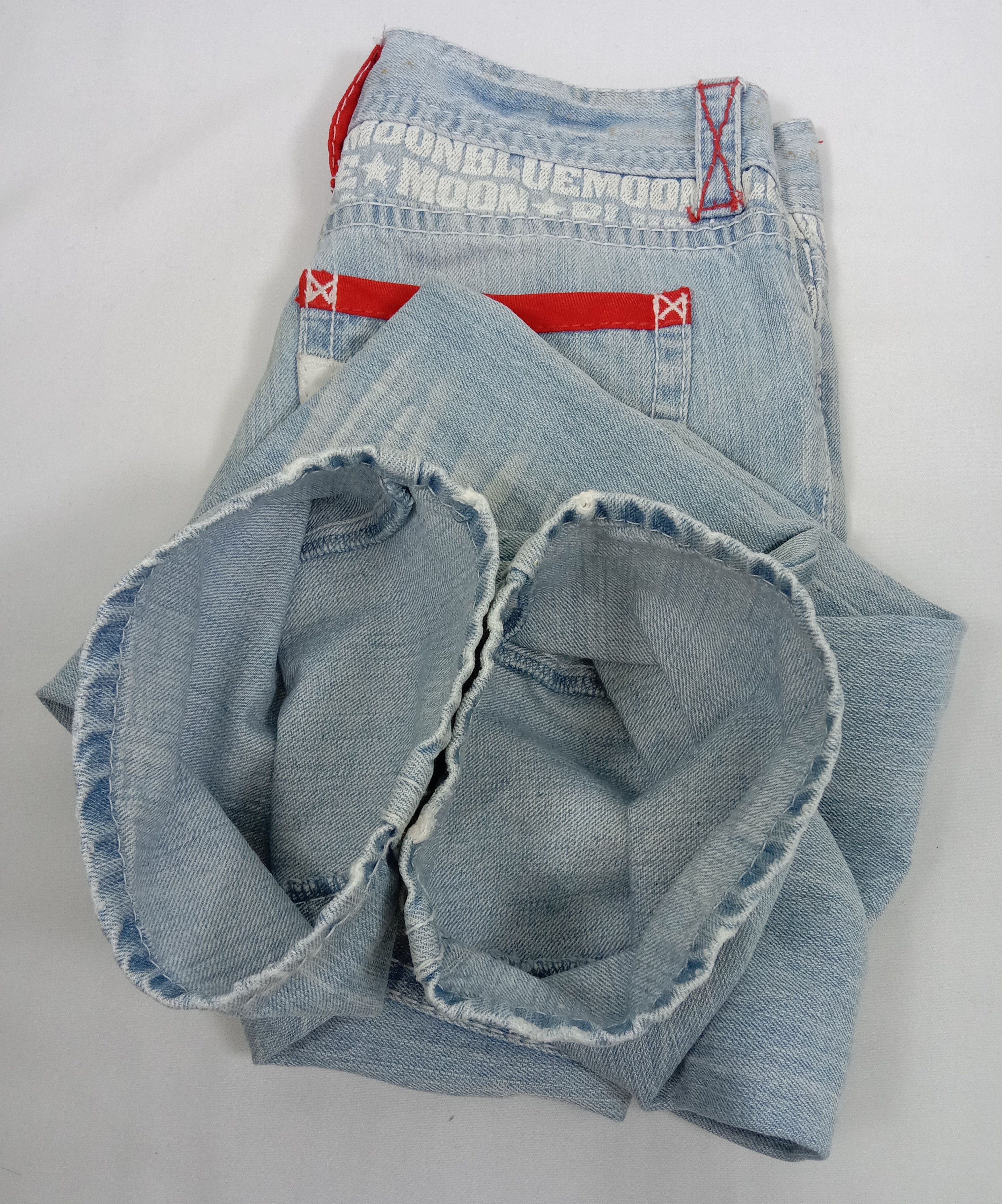 Japanese Brand Vintage Japanese Blue Moon Blue Surf Style Patched Jeans Size 30" / US 8 / IT 44 - 16 Thumbnail
