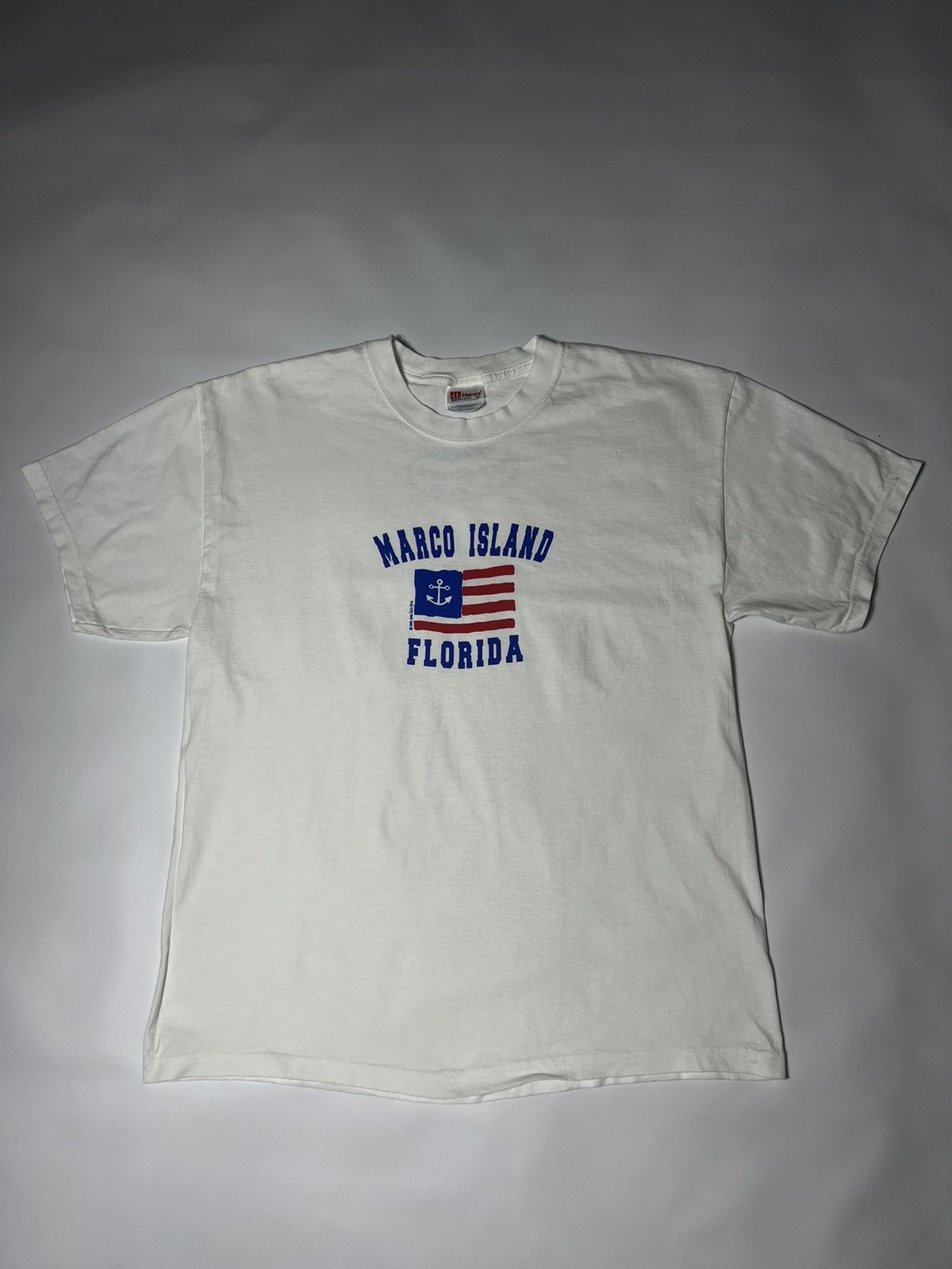 Band Tees × Vintage VINTAGE🤑 Marco Island Florida 2001 Hanes vintage t-shirt Size US L / EU 52-54 / 3 - 1 Thumbnail