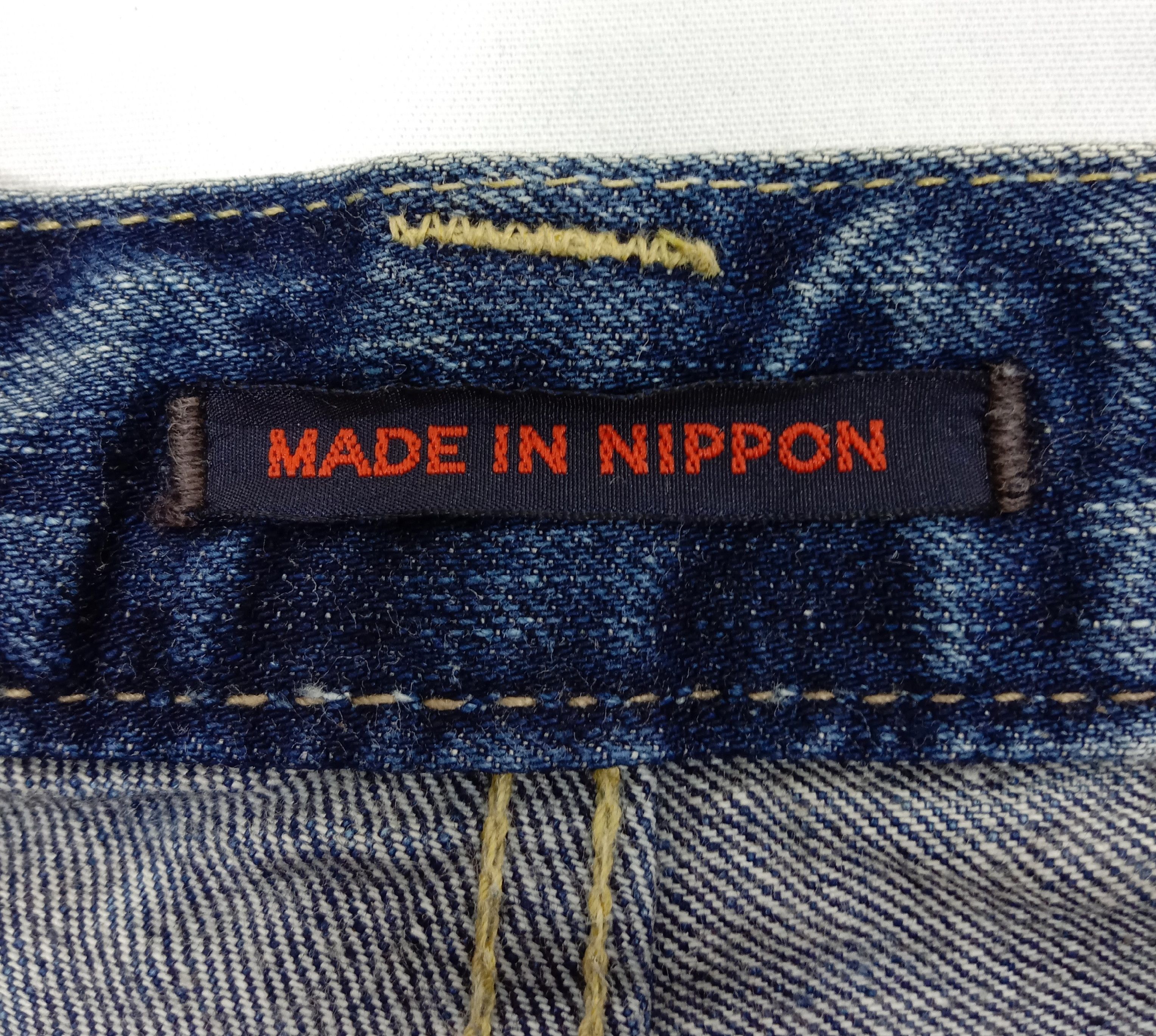 Japanese Brand Vintage Blue Way Bleach Design Bell Bottom Flare Jeans Size US 34 / EU 50 - 13 Thumbnail