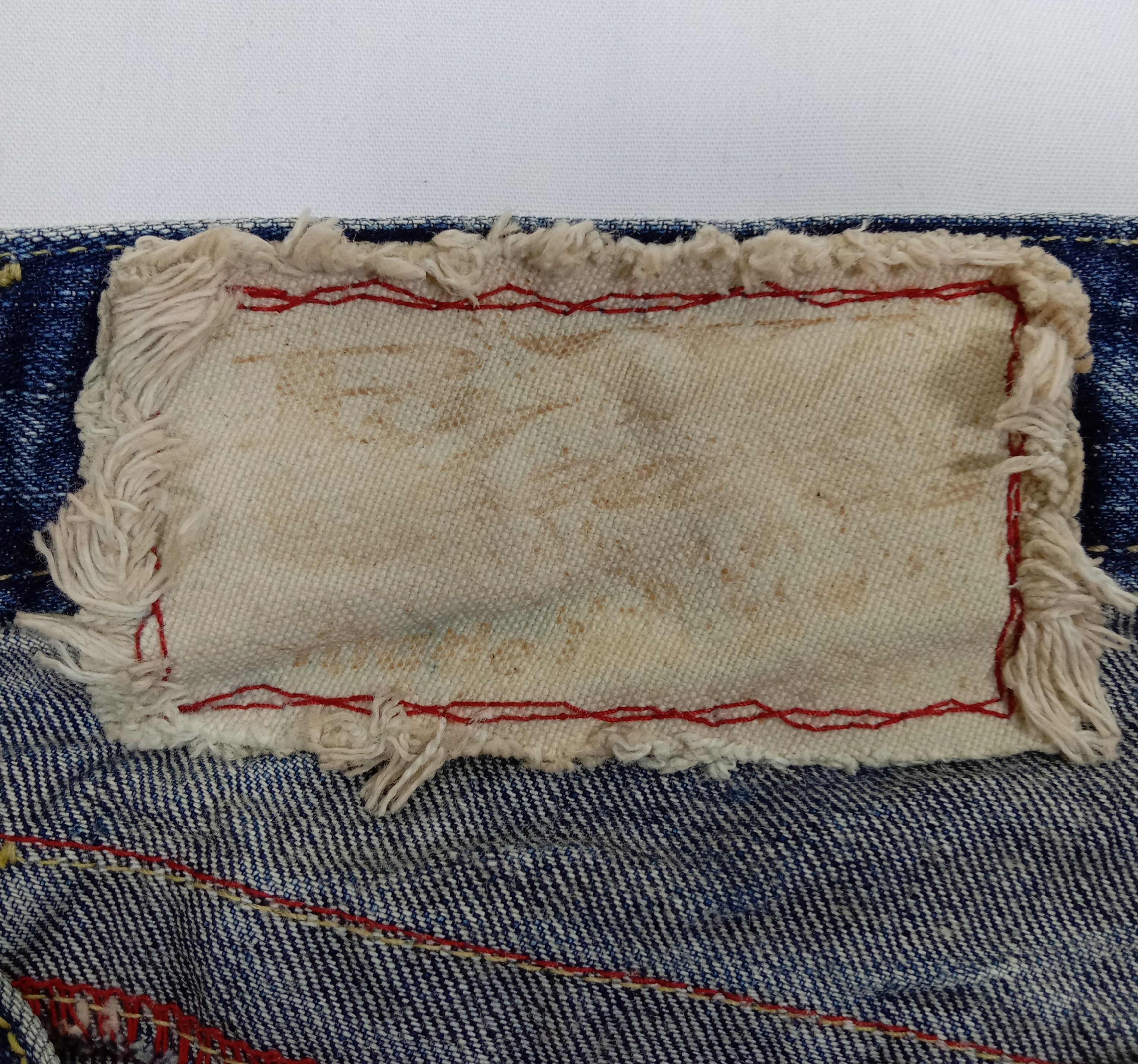 Japanese Brand Vintage Blue Way Bleach Design Bell Bottom Flare Jeans Size US 34 / EU 50 - 14 Thumbnail