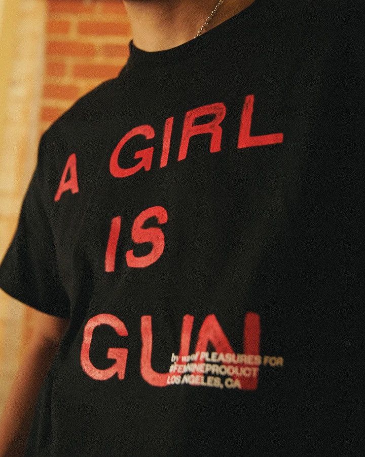 Pleasures XL Extra Large Black A Girl is A Gun Tee Shirt Merch Joy Red Size US XL / EU 56 / 4 - 4 Thumbnail