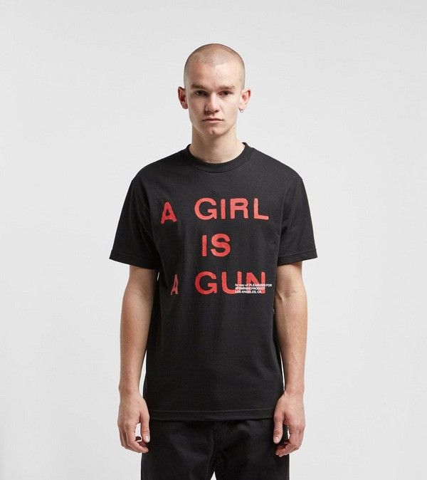 Pleasures XL Extra Large Black A Girl is A Gun Tee Shirt Merch Joy Red Size US XL / EU 56 / 4 - 5 Thumbnail