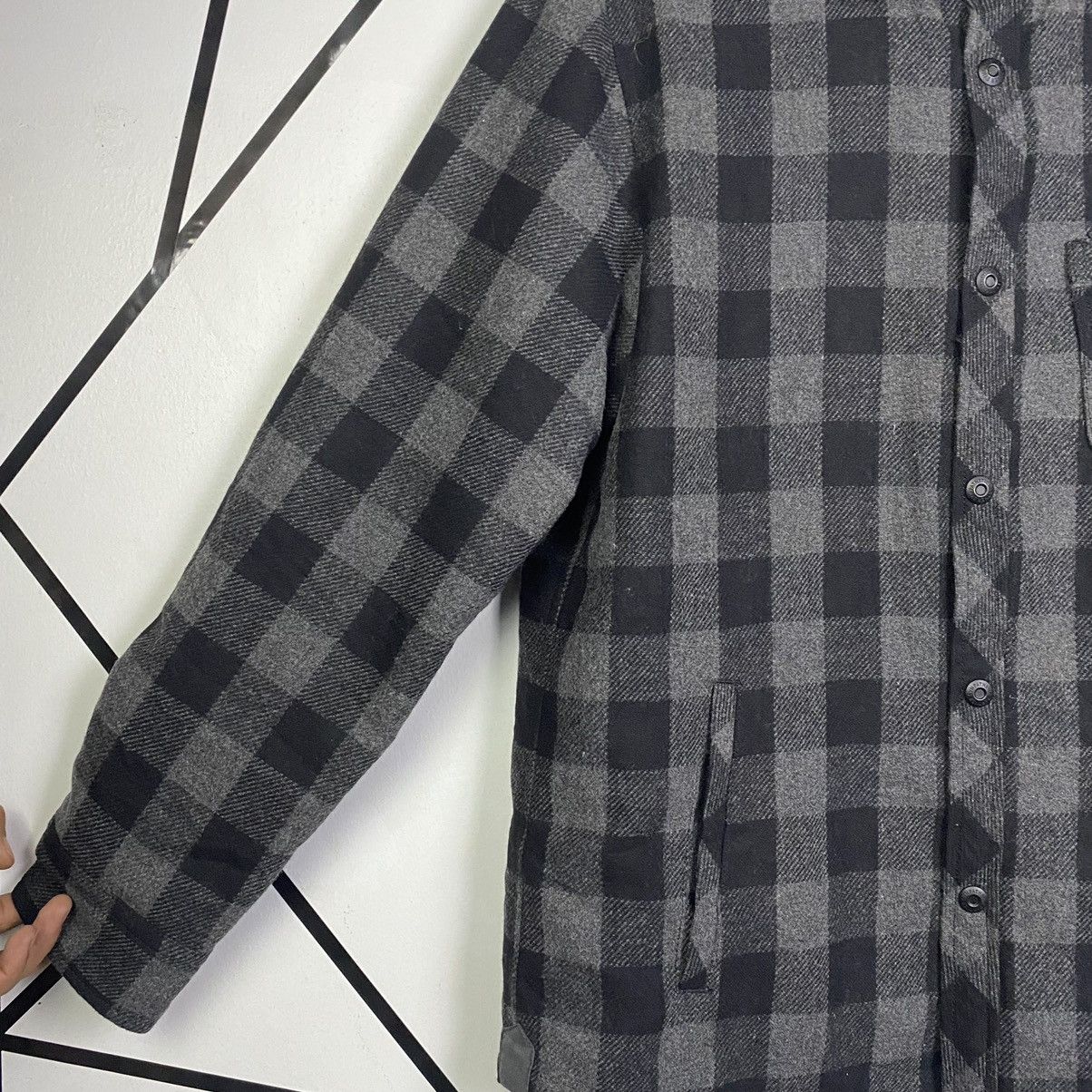 Element × Japanese Brand Gcw23 🔥 Vintage Japanese Checked Board Flannel Jacket Size US M / EU 48-50 / 2 - 3 Thumbnail