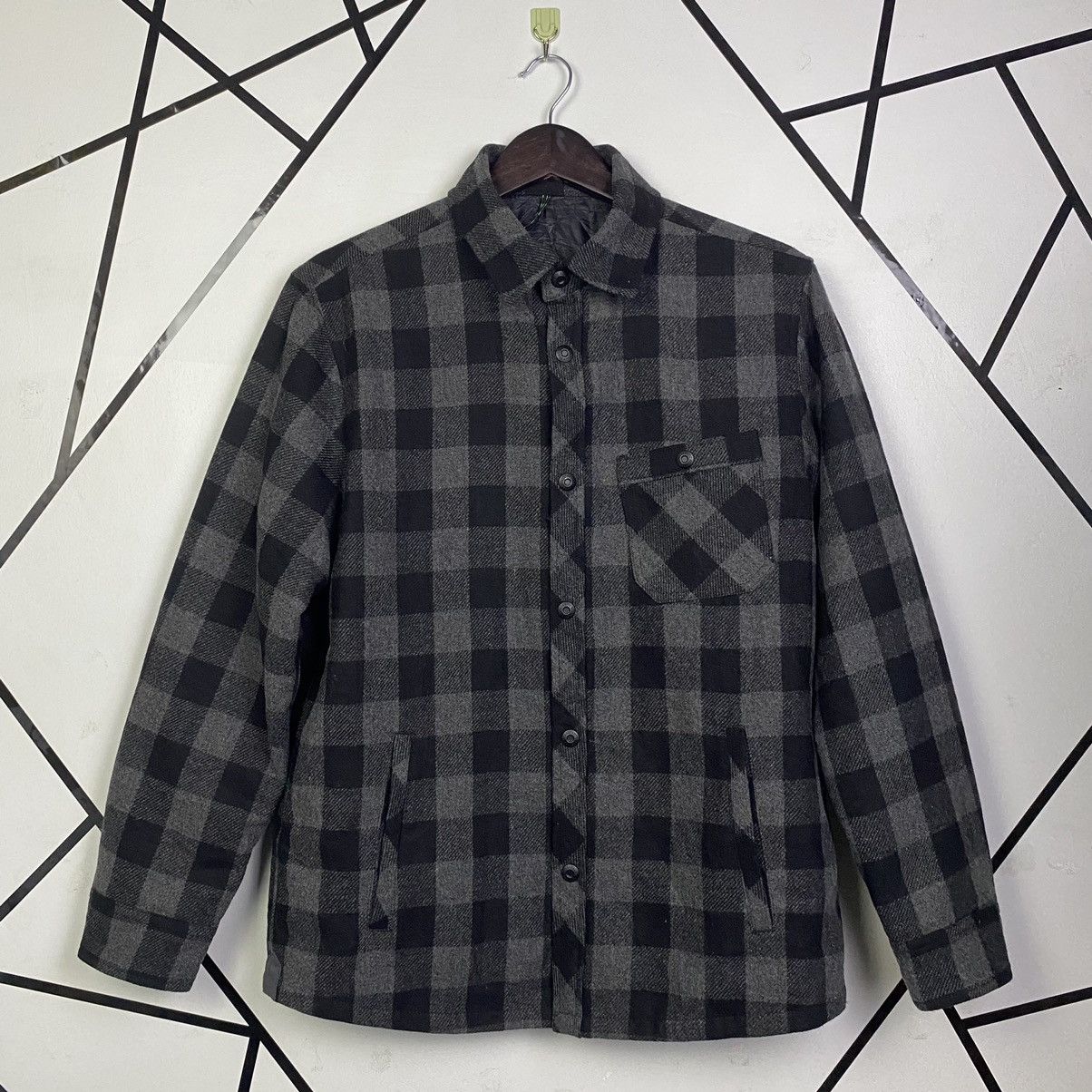 Element × Japanese Brand Gcw23 🔥 Vintage Japanese Checked Board Flannel Jacket Size US M / EU 48-50 / 2 - 1 Thumbnail
